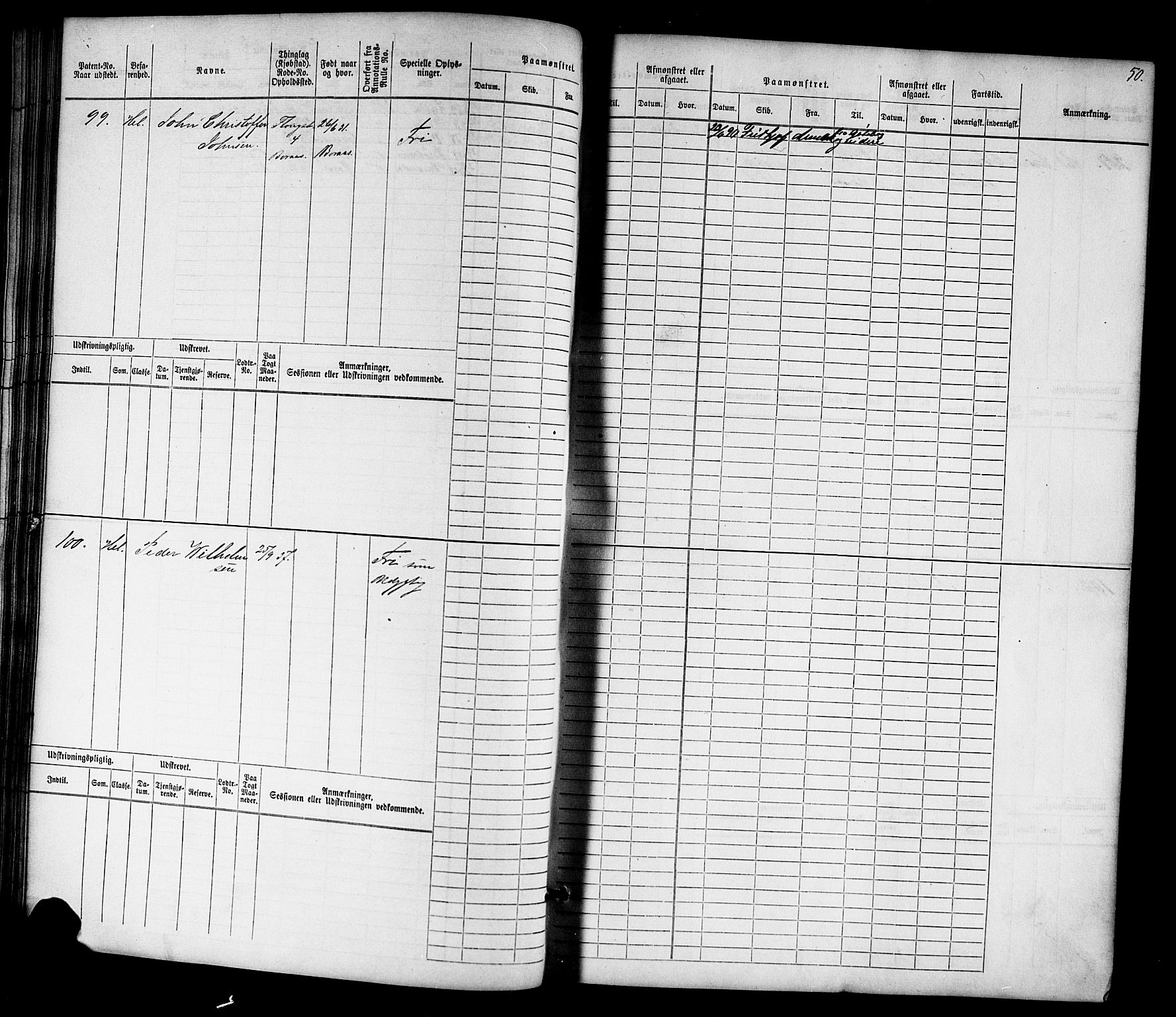 Tvedestrand mønstringskrets, AV/SAK-2031-0011/F/Fb/L0015: Hovedrulle nr 1-766, U-31, 1869-1900, p. 53