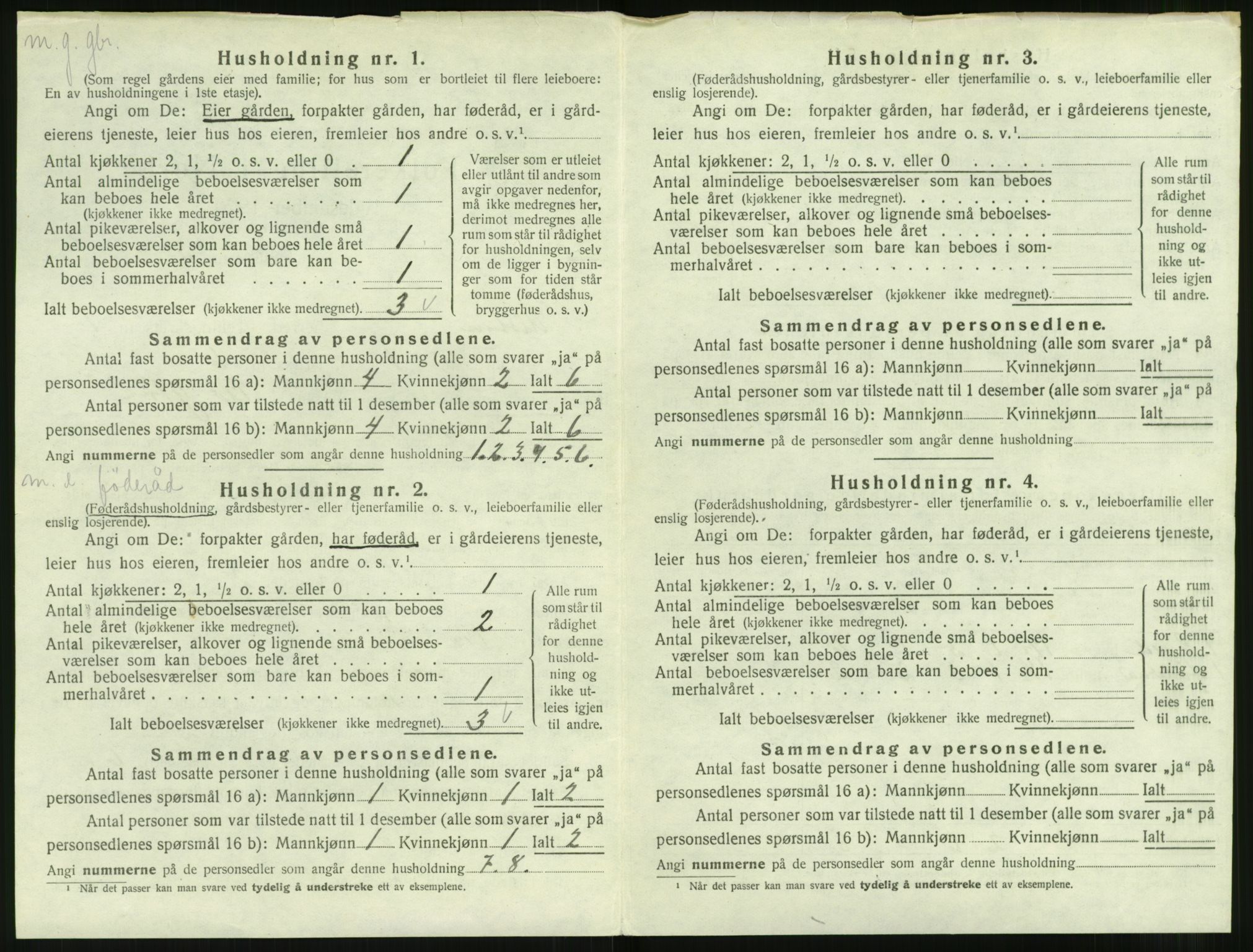 SAT, 1920 census for Ulstein, 1920, p. 53