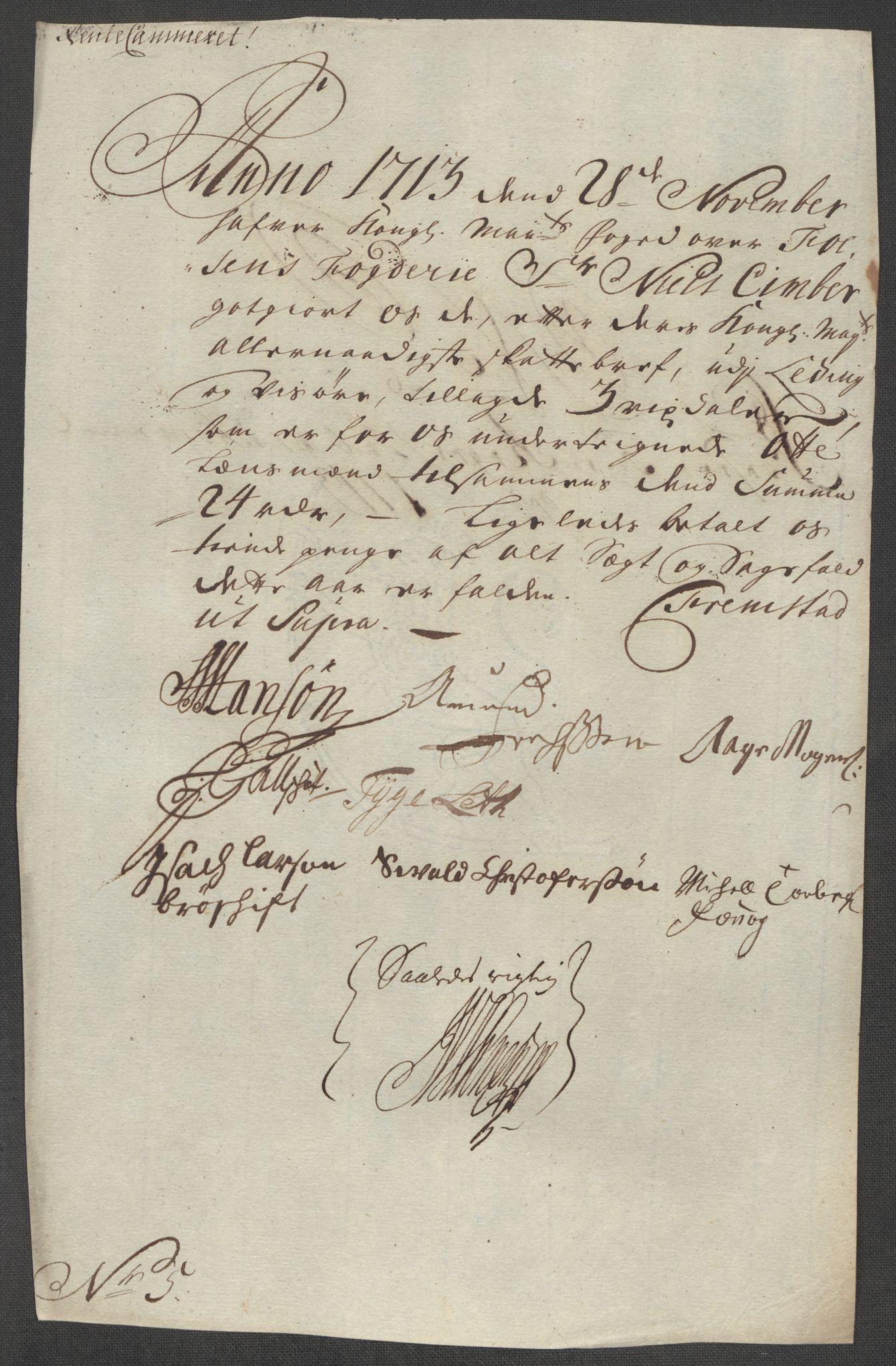 Rentekammeret inntil 1814, Reviderte regnskaper, Fogderegnskap, AV/RA-EA-4092/R57/L3861: Fogderegnskap Fosen, 1712-1713, p. 459