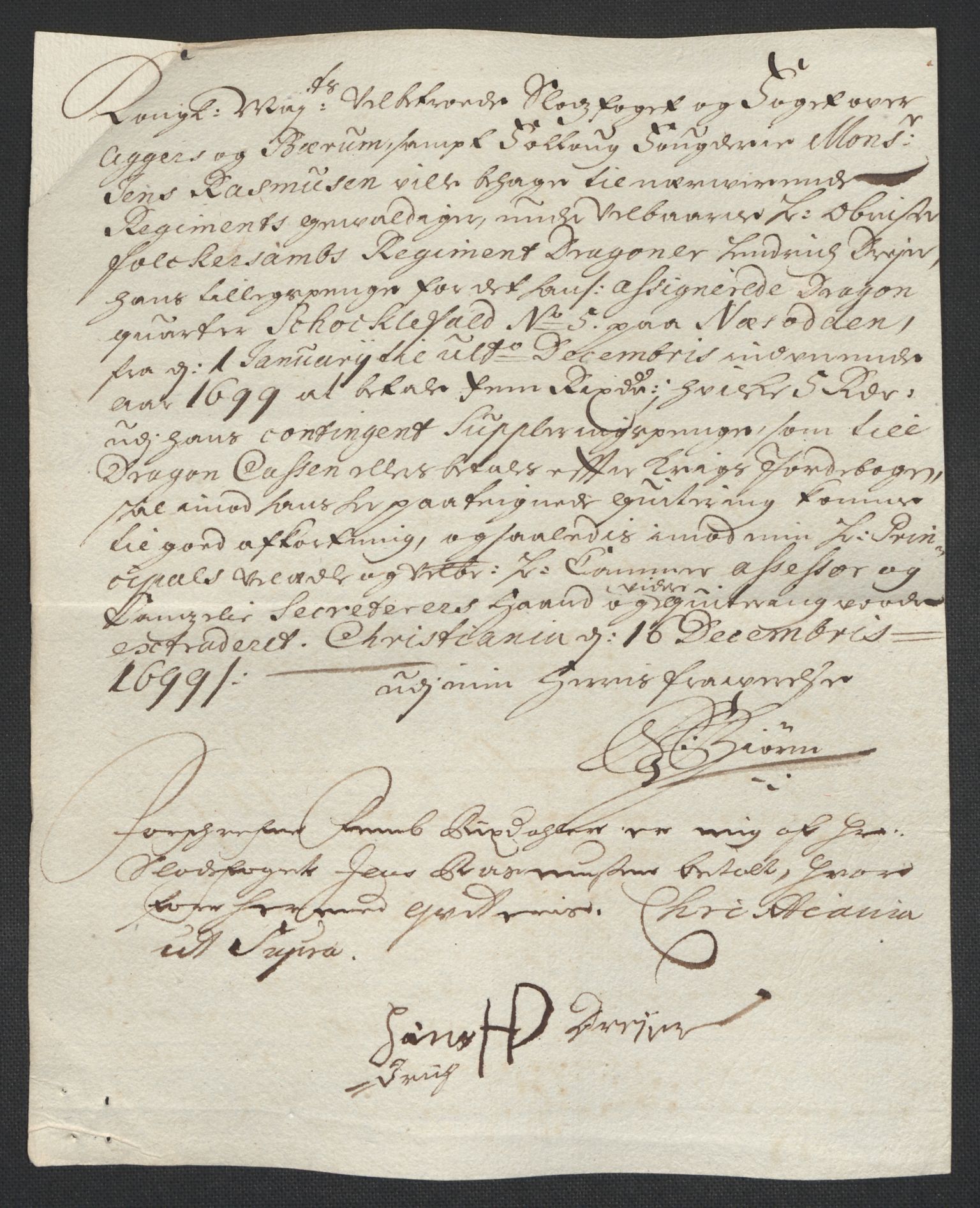 Rentekammeret inntil 1814, Reviderte regnskaper, Fogderegnskap, AV/RA-EA-4092/R10/L0442: Fogderegnskap Aker og Follo, 1699, p. 282