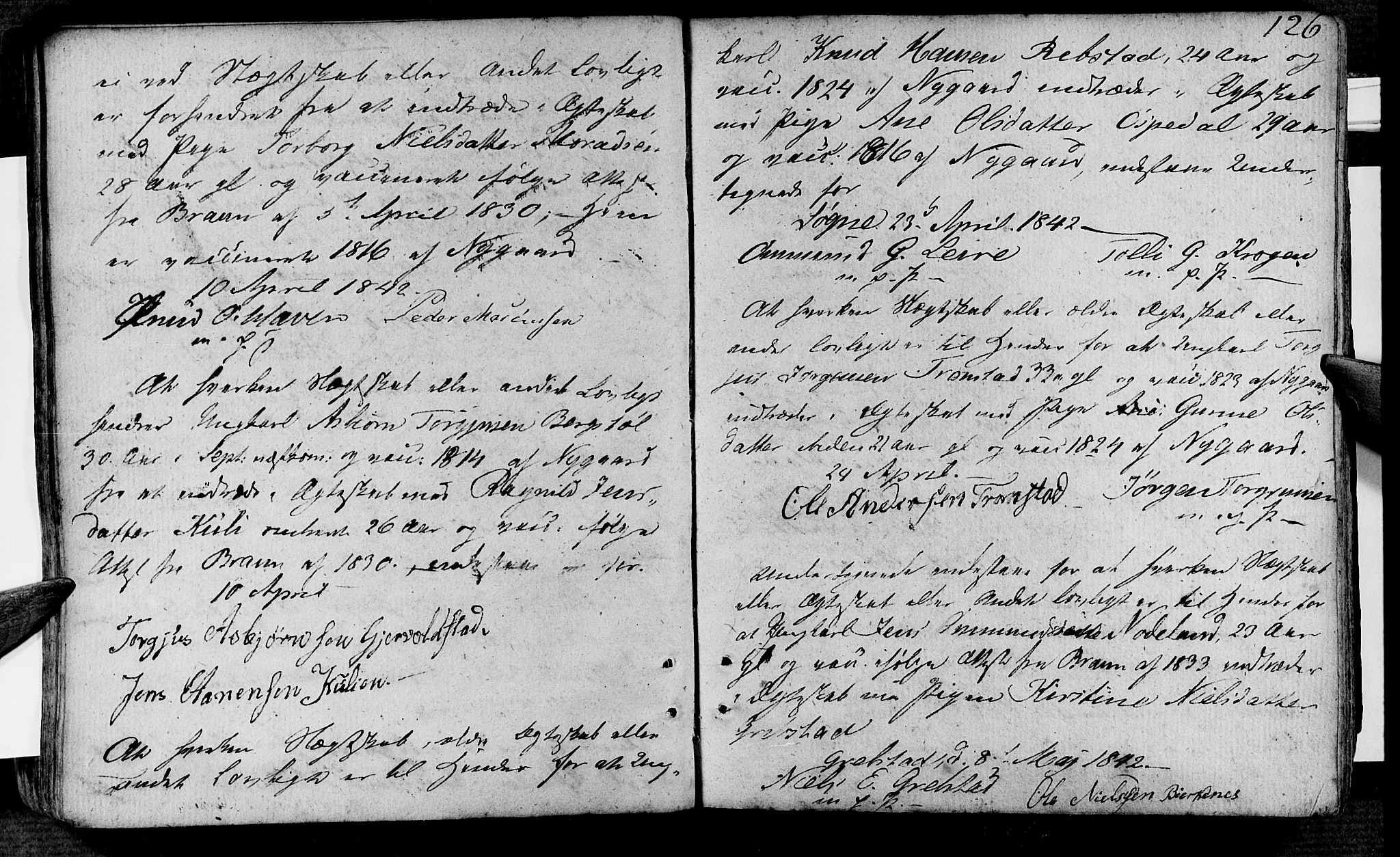 Søgne sokneprestkontor, SAK/1111-0037/F/Fa/Fab/L0007: Parish register (official) no. A 7, 1791-1851, p. 126