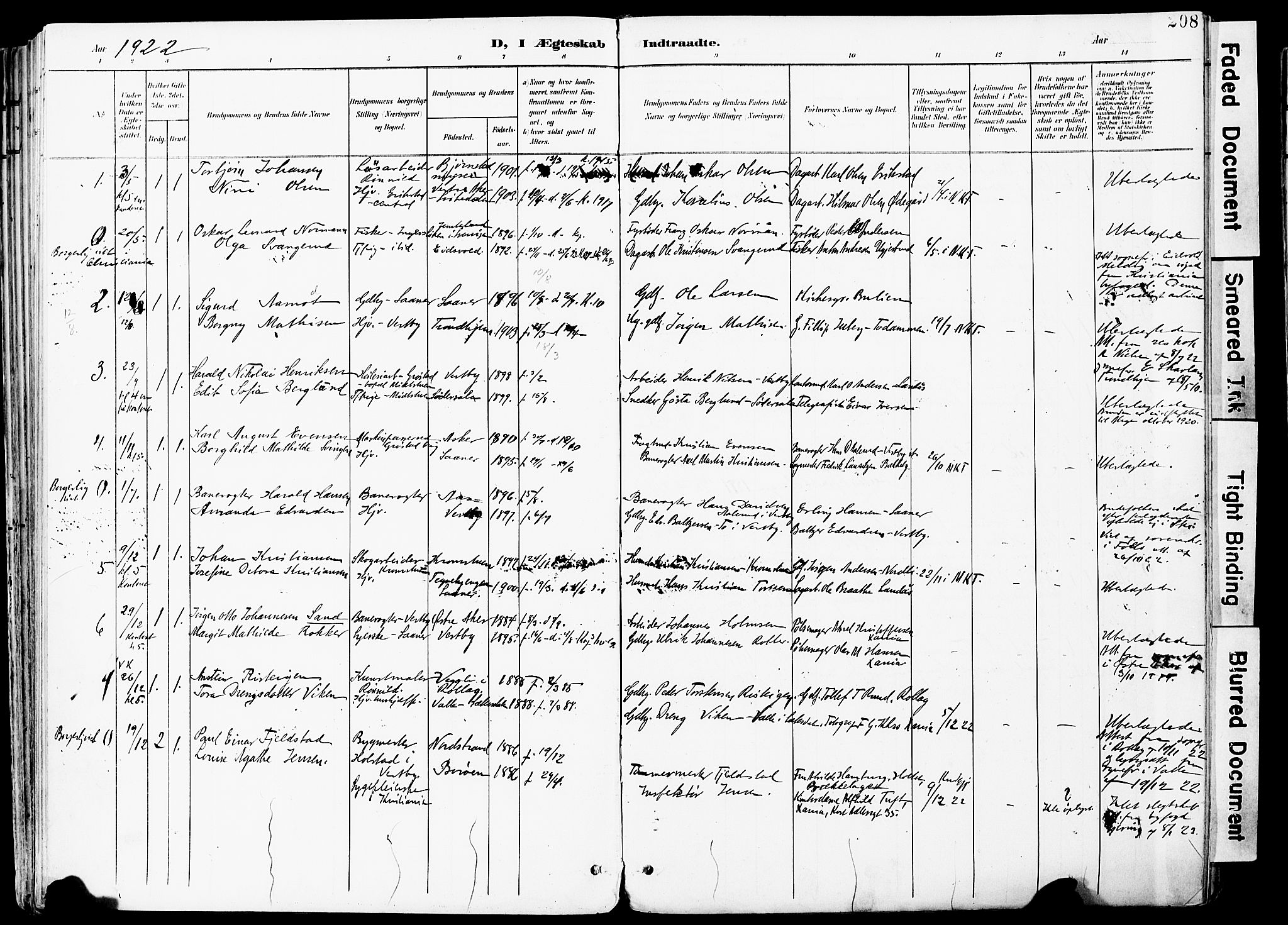 Vestby prestekontor Kirkebøker, SAO/A-10893/F/Fa/L0010: Parish register (official) no. I 10, 1900-1926, p. 208