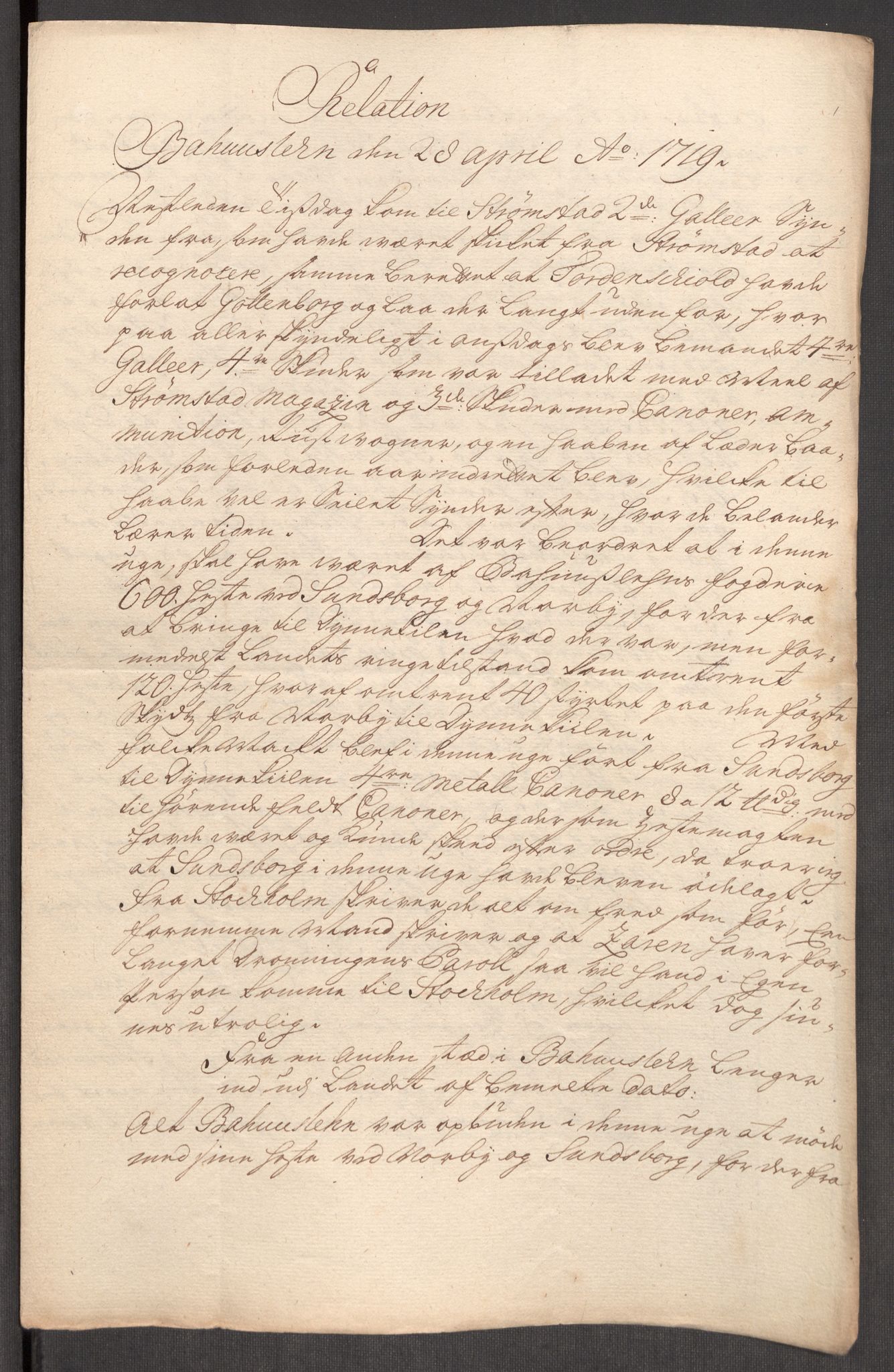 Kommanderende general (KG I) med Det norske krigsdirektorium, AV/RA-EA-5419/E/Eb/L0012: Kunnskap om fienden, kronologisk ordnet, 1718-1719, p. 663