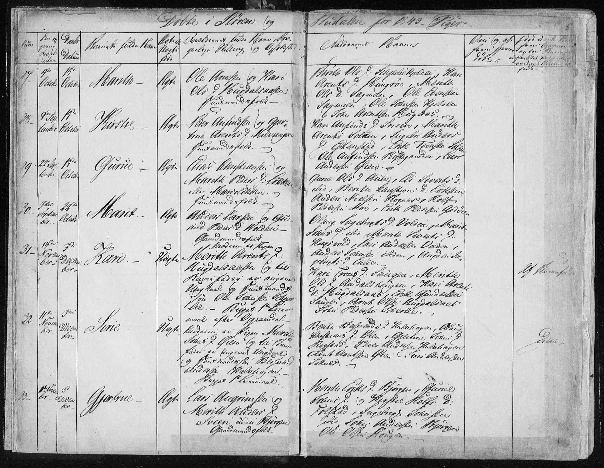 Ministerialprotokoller, klokkerbøker og fødselsregistre - Sør-Trøndelag, AV/SAT-A-1456/687/L0997: Parish register (official) no. 687A05 /1, 1843-1848, p. 5