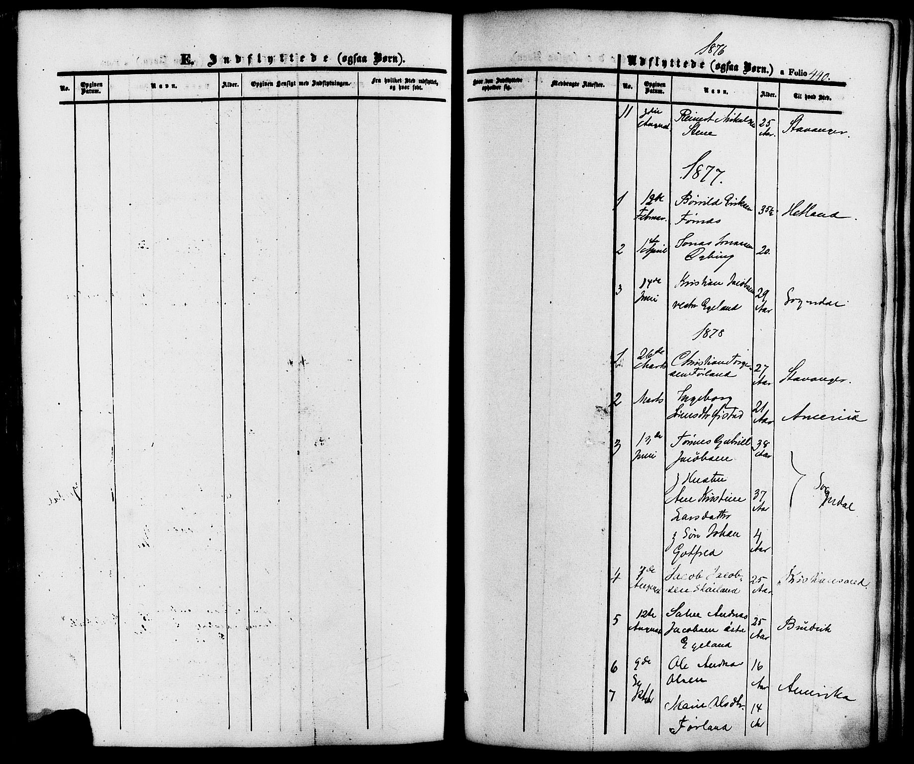 Lund sokneprestkontor, AV/SAST-A-101809/S06/L0010: Parish register (official) no. A 9, 1854-1886, p. 440