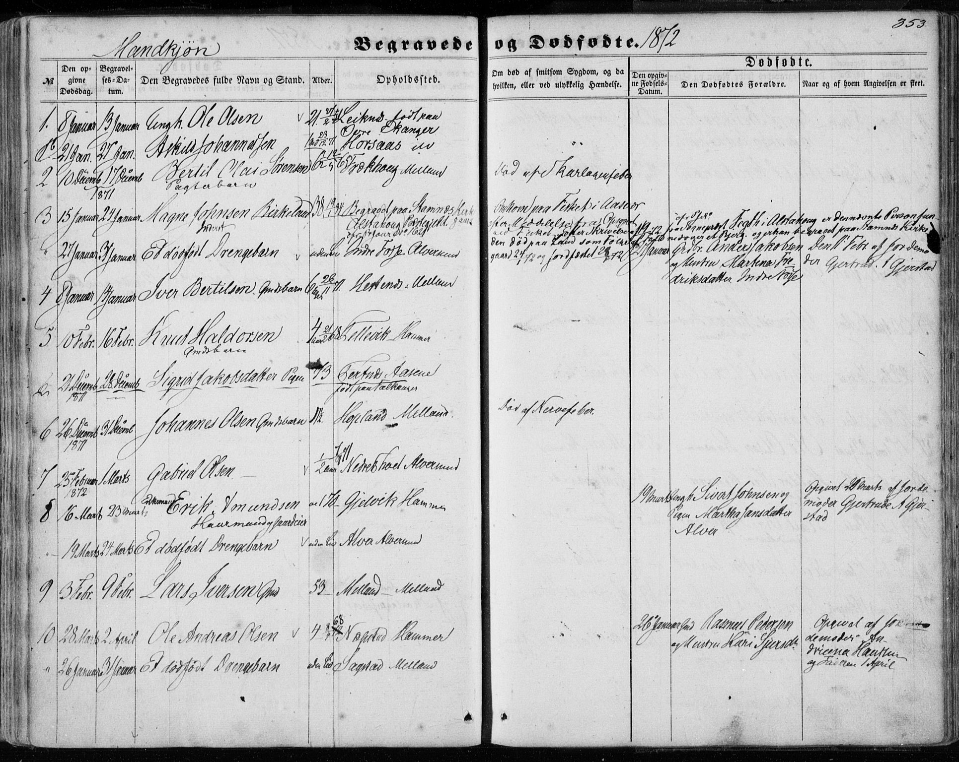 Hamre sokneprestembete, SAB/A-75501/H/Ha/Haa/Haaa/L0014: Parish register (official) no. A 14, 1858-1872, p. 353