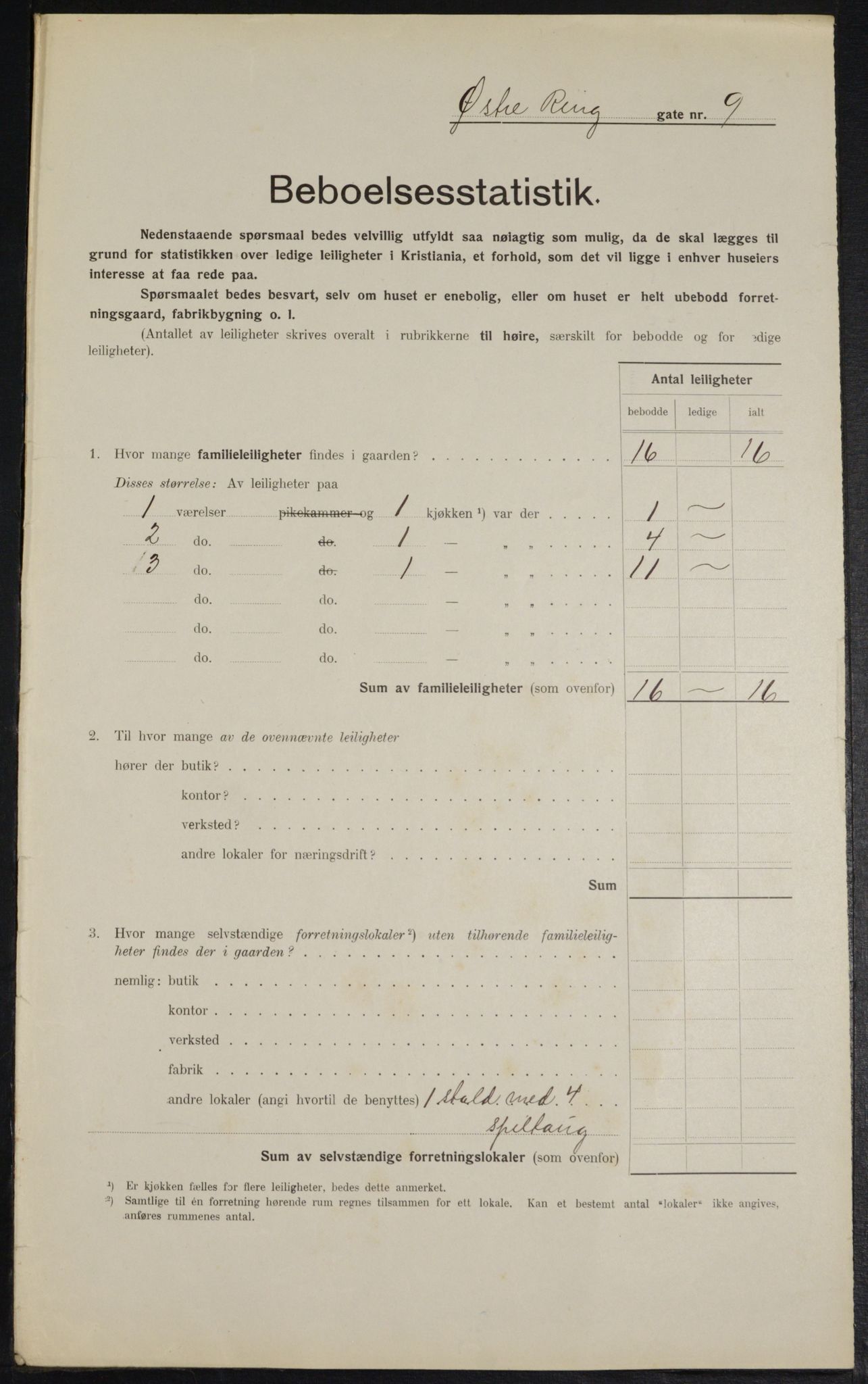 OBA, Municipal Census 1914 for Kristiania, 1914, p. 130506