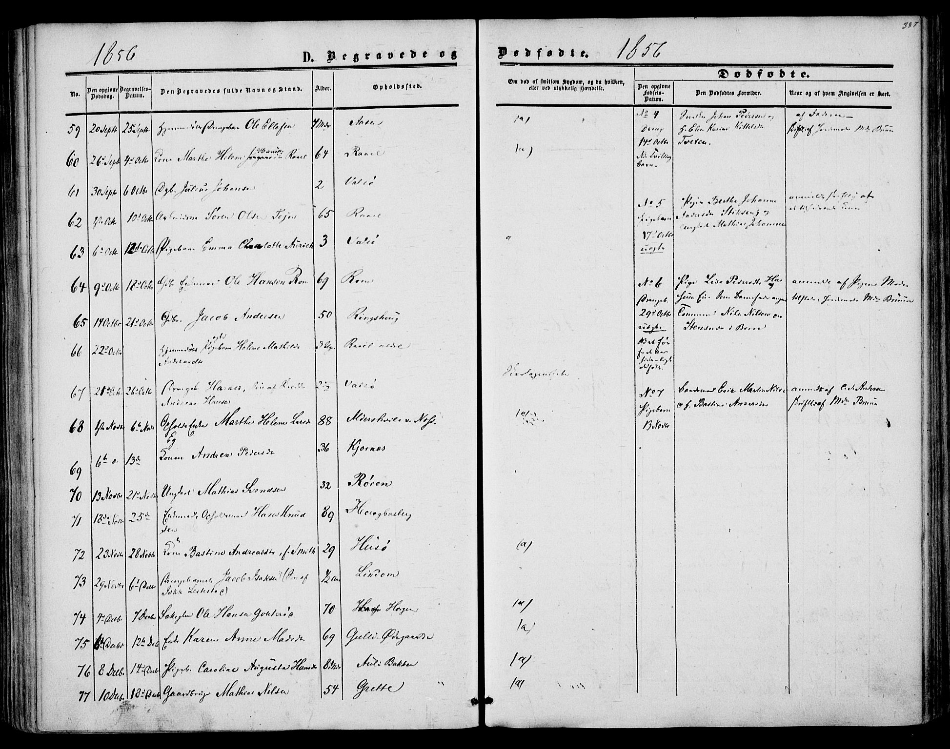 Sem kirkebøker, SAKO/A-5/F/Fa/L0007: Parish register (official) no. I 7, 1856-1865, p. 387