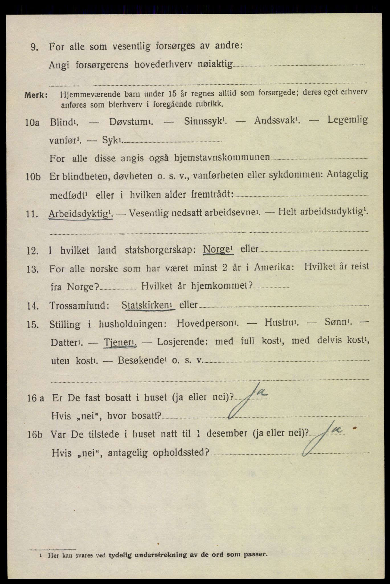 SAH, 1920 census for Sollia, 1920, p. 196