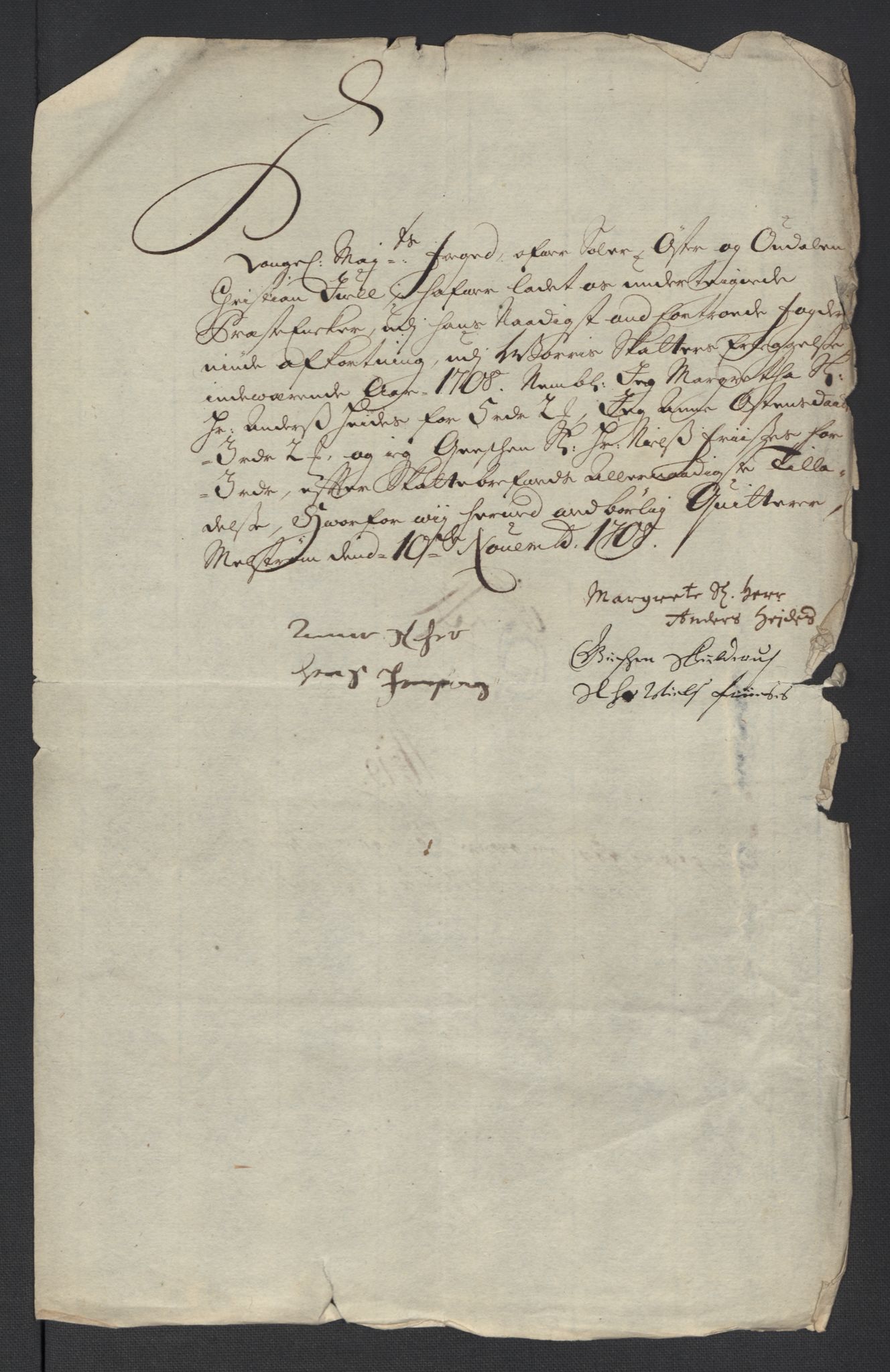 Rentekammeret inntil 1814, Reviderte regnskaper, Fogderegnskap, AV/RA-EA-4092/R13/L0845: Fogderegnskap Solør, Odal og Østerdal, 1708, p. 258