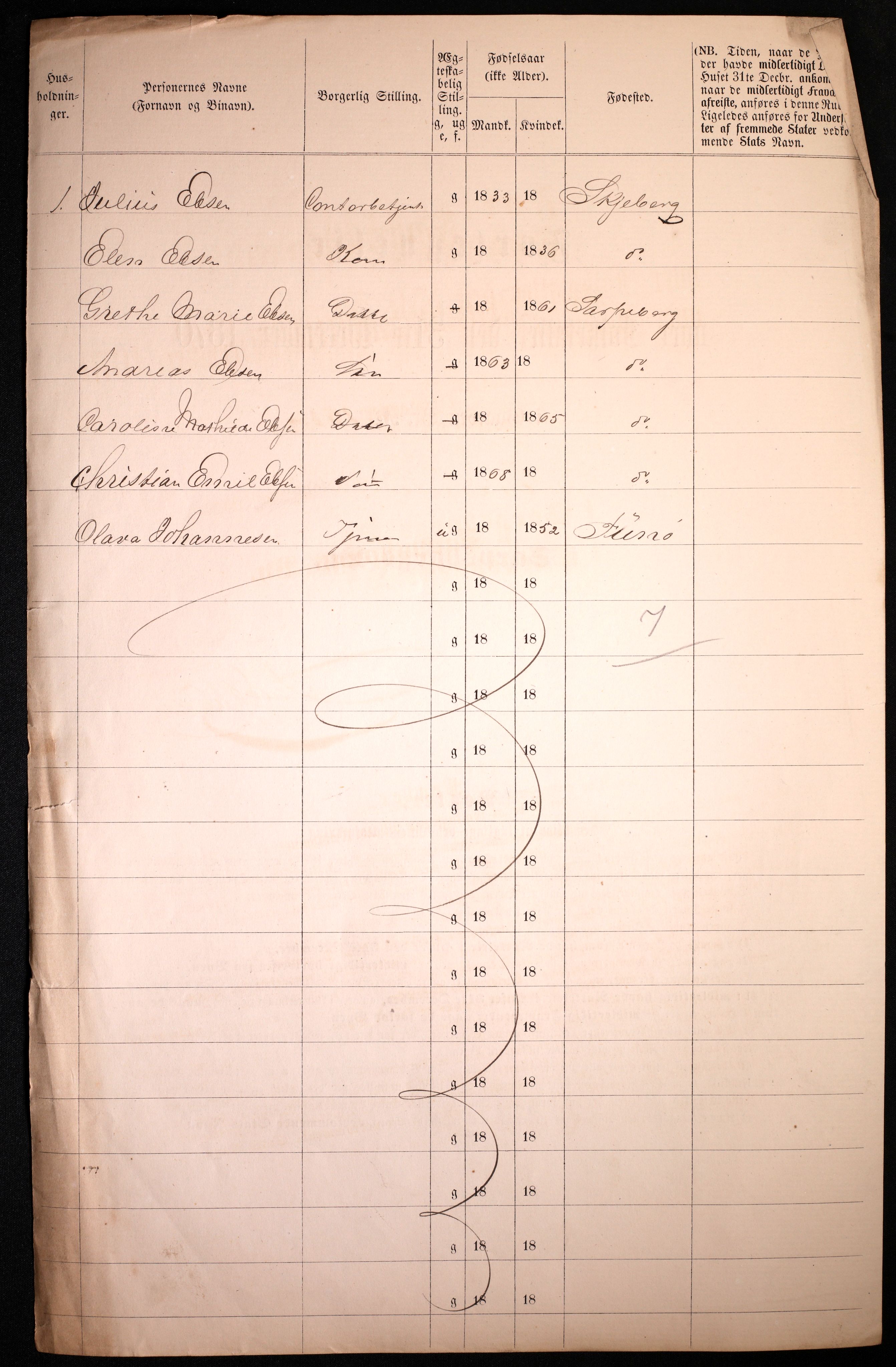 RA, 1870 census for 0102 Sarpsborg, 1870, p. 586