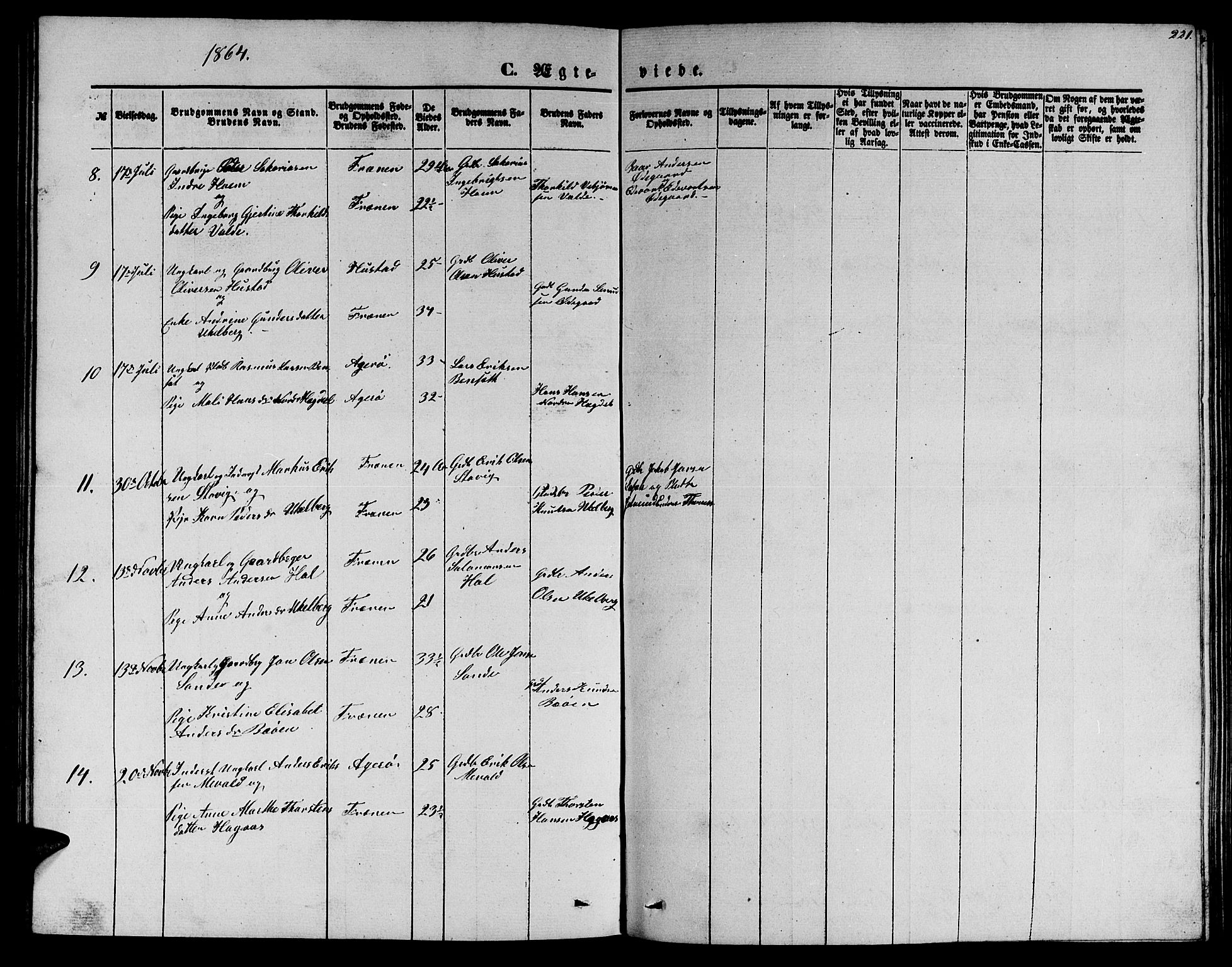 Ministerialprotokoller, klokkerbøker og fødselsregistre - Møre og Romsdal, AV/SAT-A-1454/565/L0753: Parish register (copy) no. 565C02, 1845-1870, p. 221