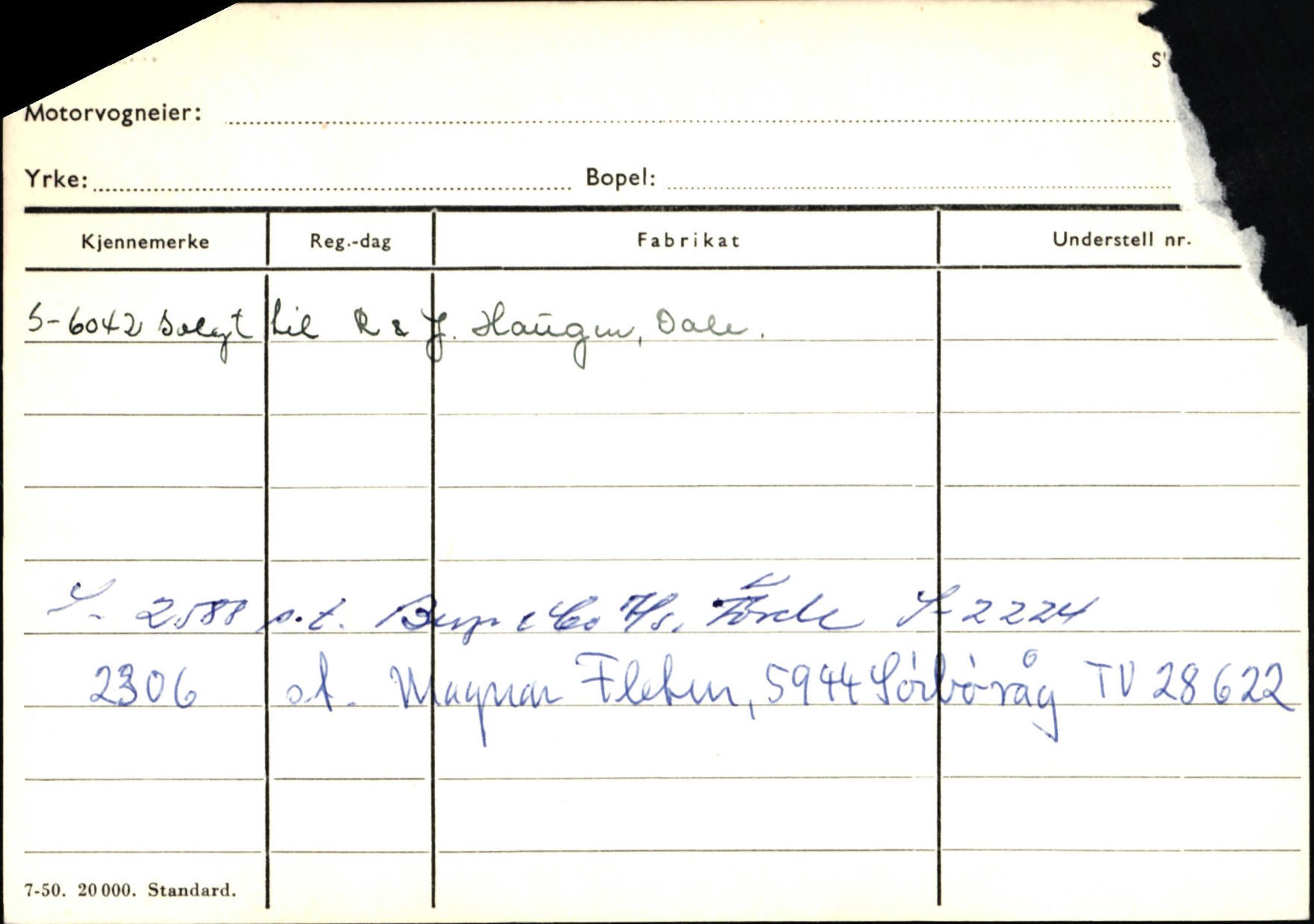 Statens vegvesen, Sogn og Fjordane vegkontor, SAB/A-5301/4/F/L0132: Eigarregister Askvoll A-Å. Balestrand A-Å, 1945-1975, p. 617