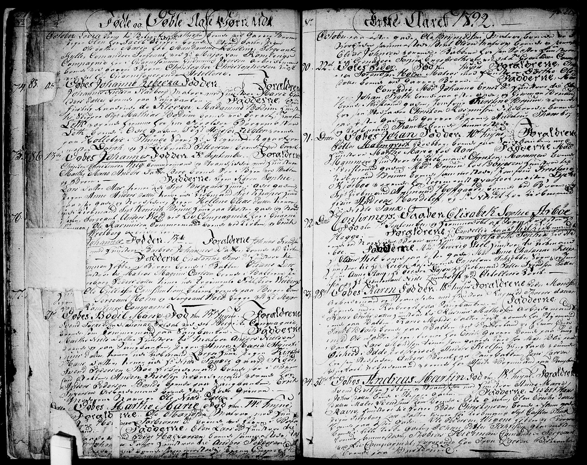 Halden prestekontor Kirkebøker, SAO/A-10909/F/Fa/L0002: Parish register (official) no. I 2, 1792-1812, p. 20-21