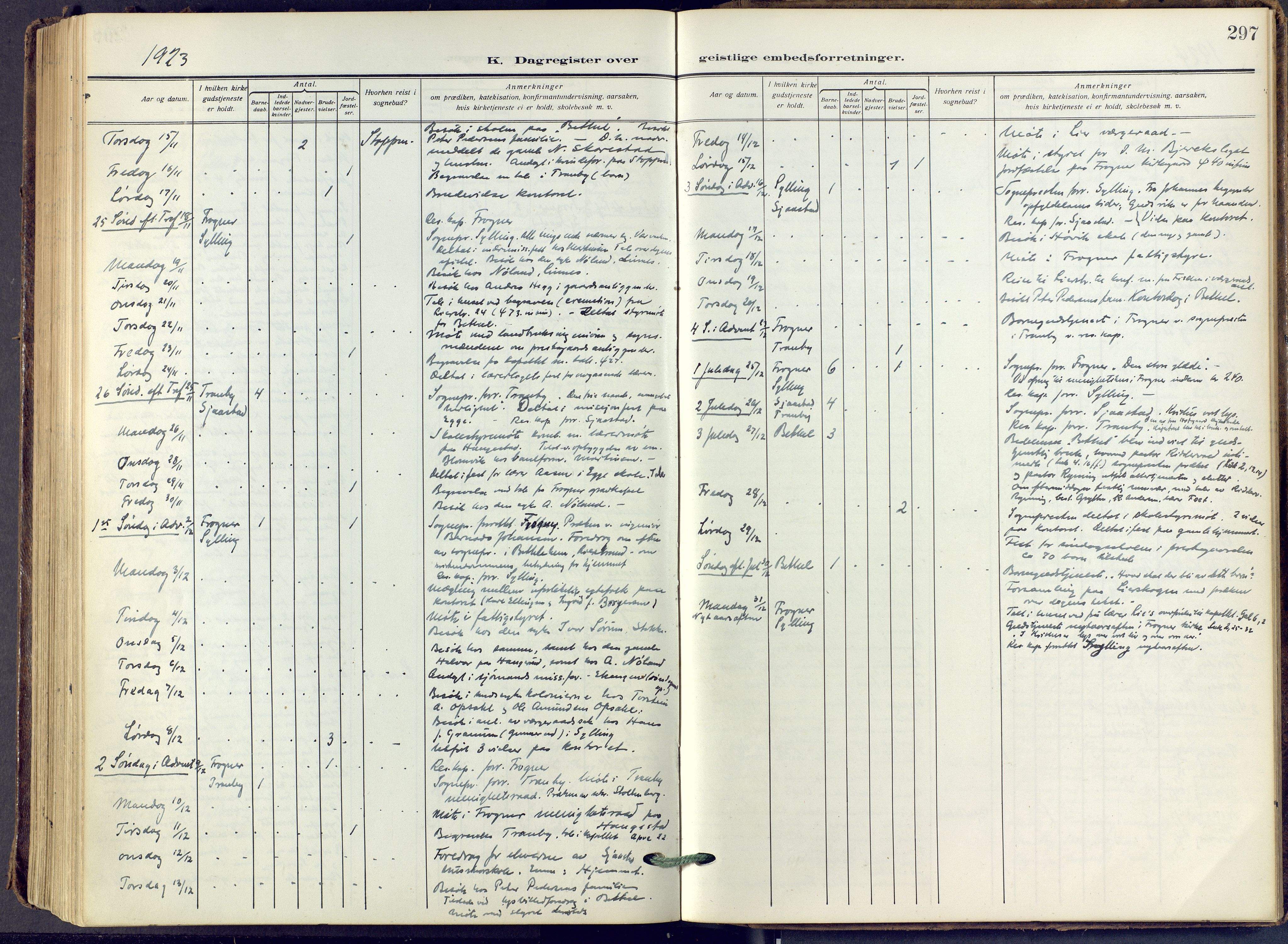 Lier kirkebøker, AV/SAKO-A-230/F/Fa/L0019: Parish register (official) no. I 19, 1918-1928, p. 297