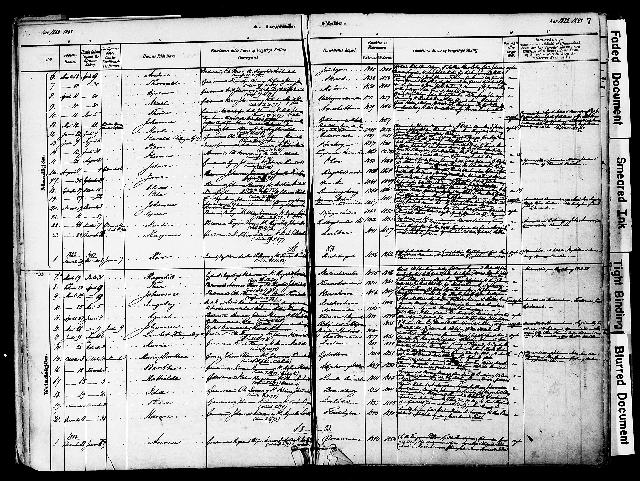 Øyer prestekontor, AV/SAH-PREST-084/H/Ha/Haa/L0008: Parish register (official) no. 8, 1878-1897, p. 7