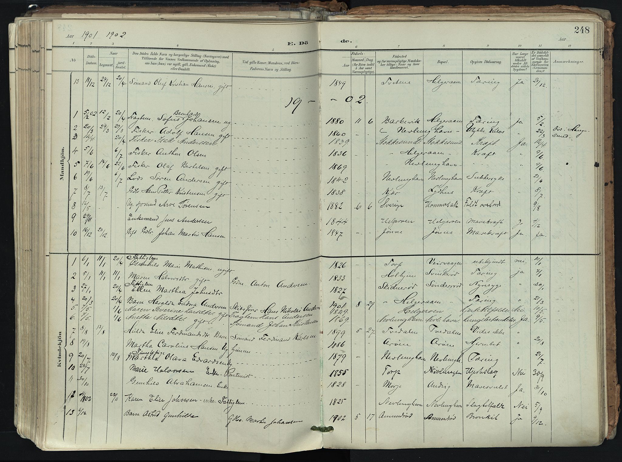 Brunlanes kirkebøker, AV/SAKO-A-342/F/Fb/L0003: Parish register (official) no. II 3, 1900-1922, p. 248