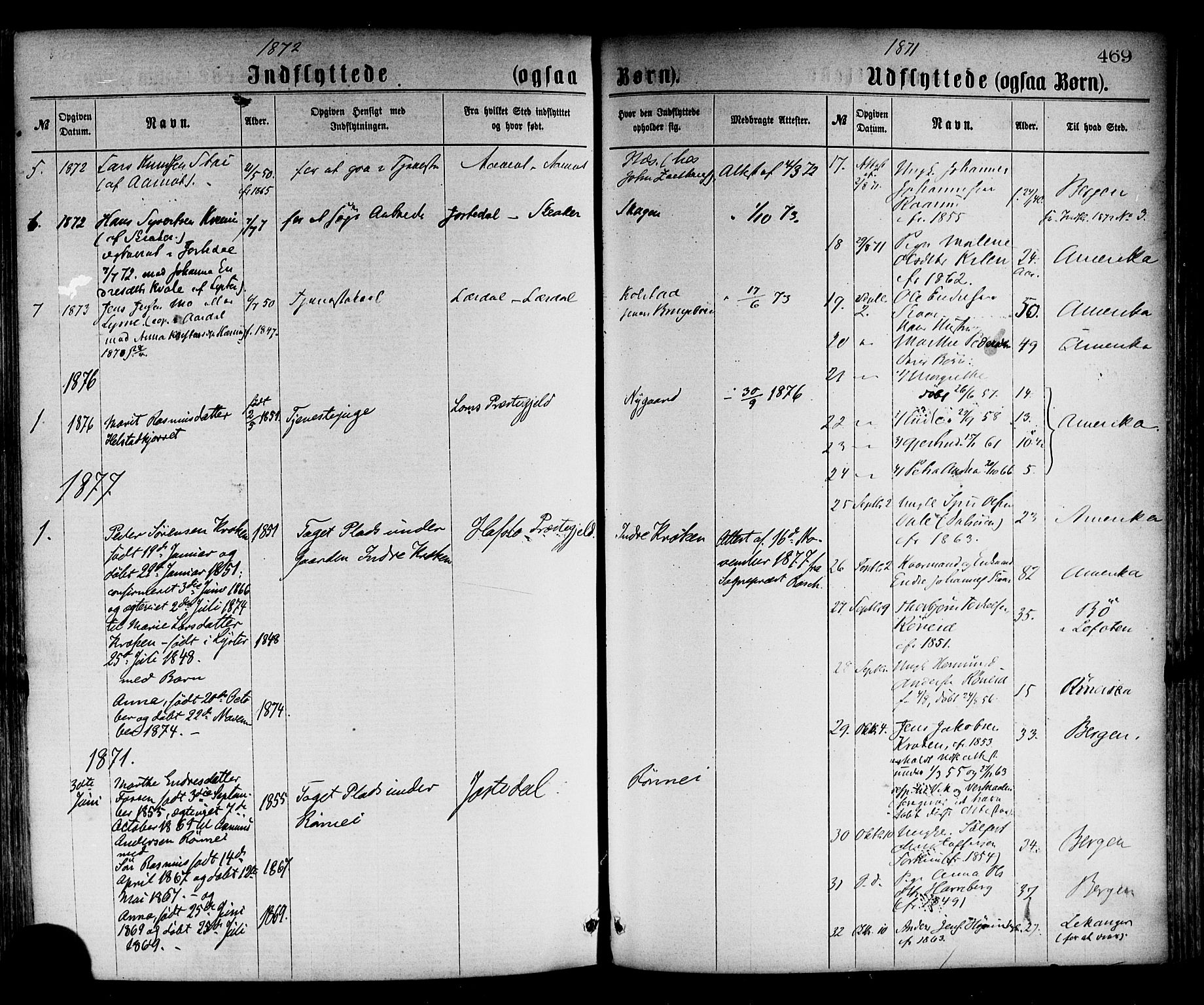 Luster sokneprestembete, SAB/A-81101/H/Haa/Haaa/L0010: Parish register (official) no. A 10, 1871-1886, p. 469