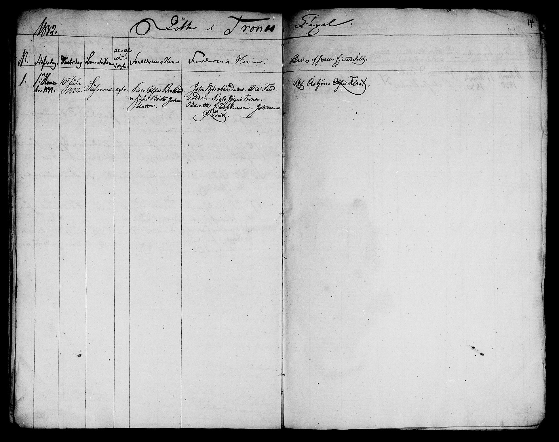 Ministerialprotokoller, klokkerbøker og fødselsregistre - Nord-Trøndelag, AV/SAT-A-1458/762/L0536: Parish register (official) no. 762A01 /2, 1830-1832, p. 14