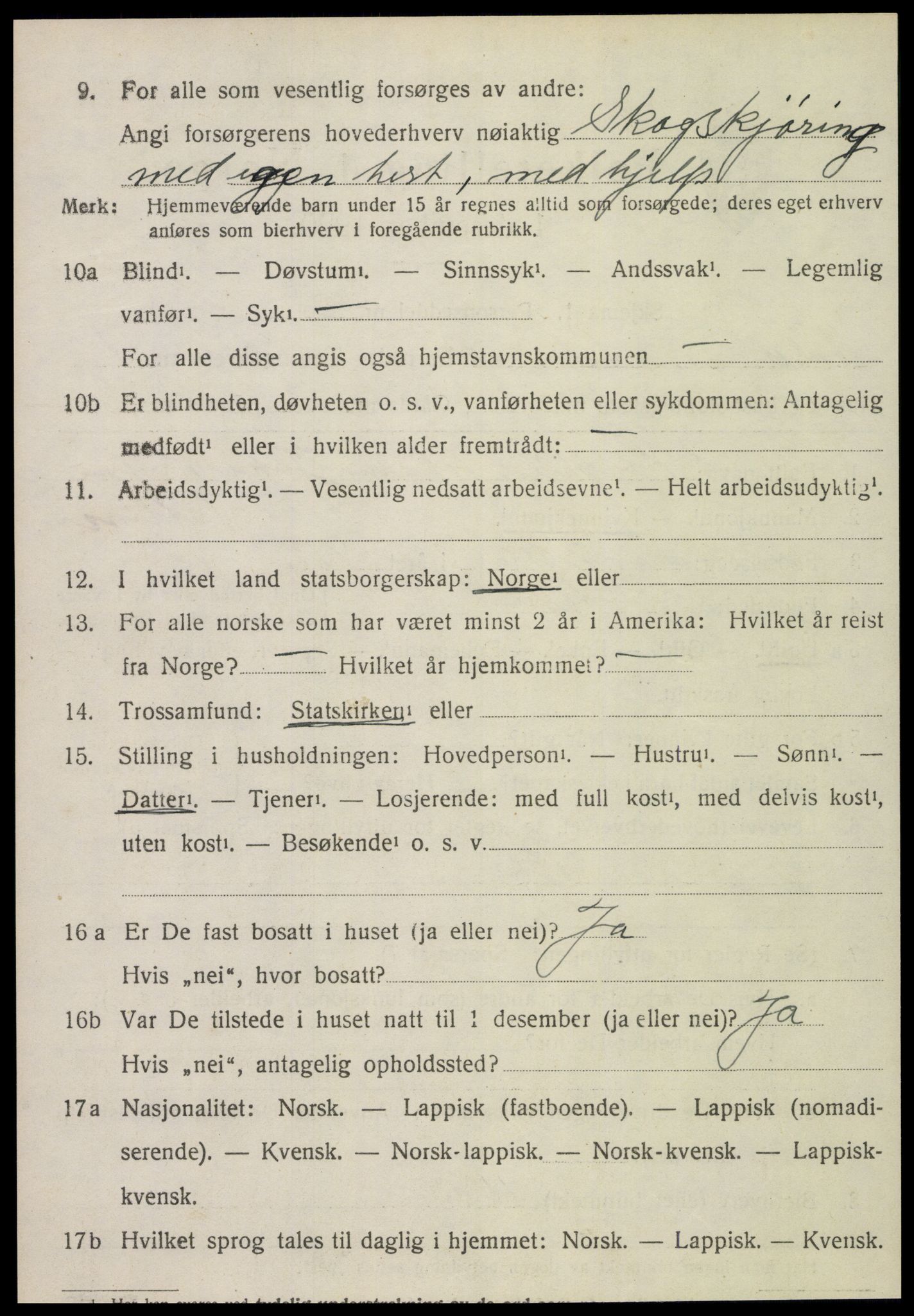 SAT, 1920 census for Leksvik, 1920, p. 1563