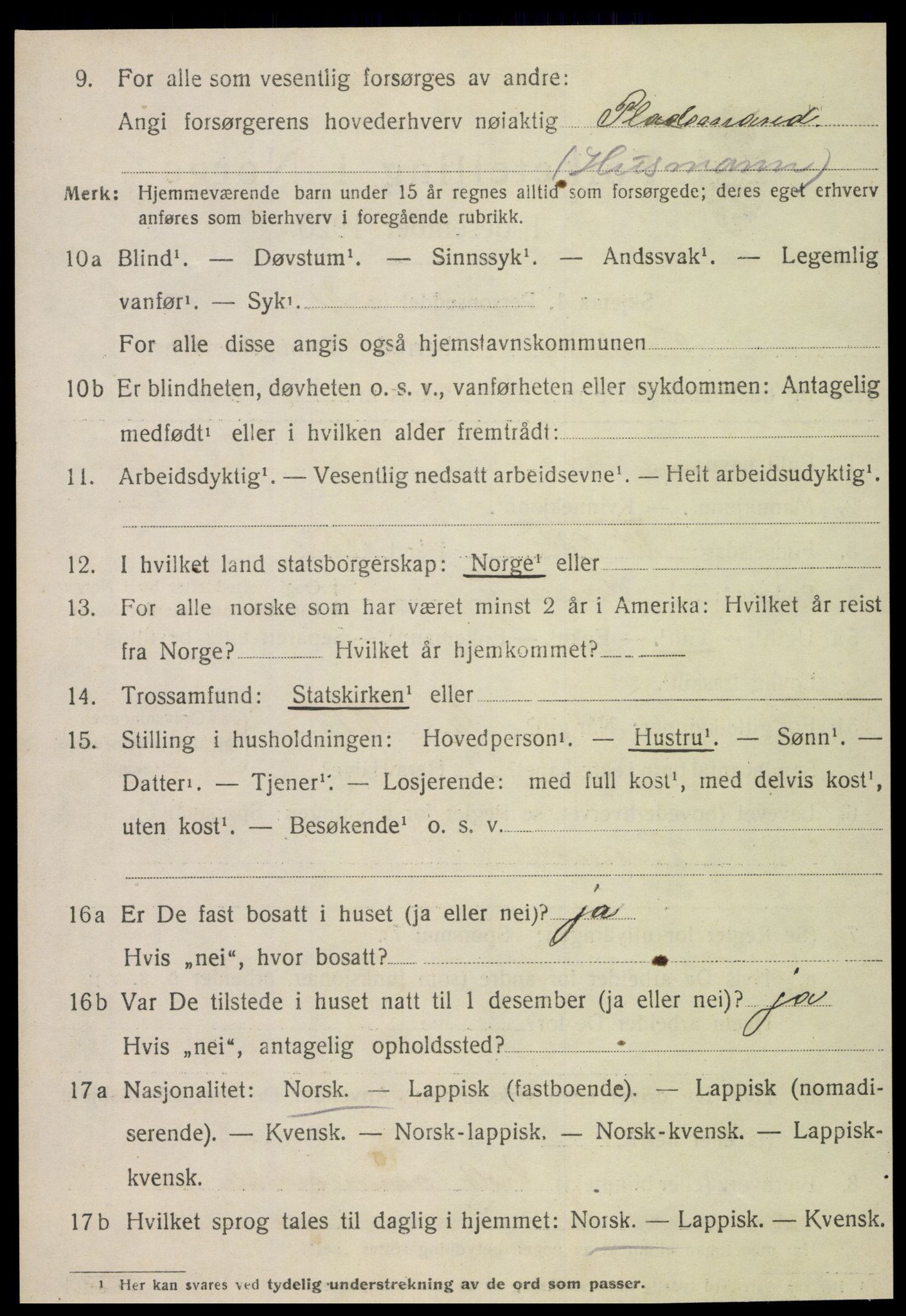 SAT, 1920 census for Inderøy, 1920, p. 5706