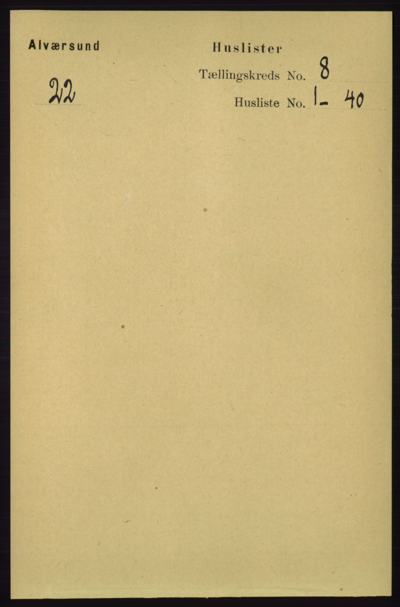 RA, 1891 census for 1257 Alversund, 1891, p. 2727