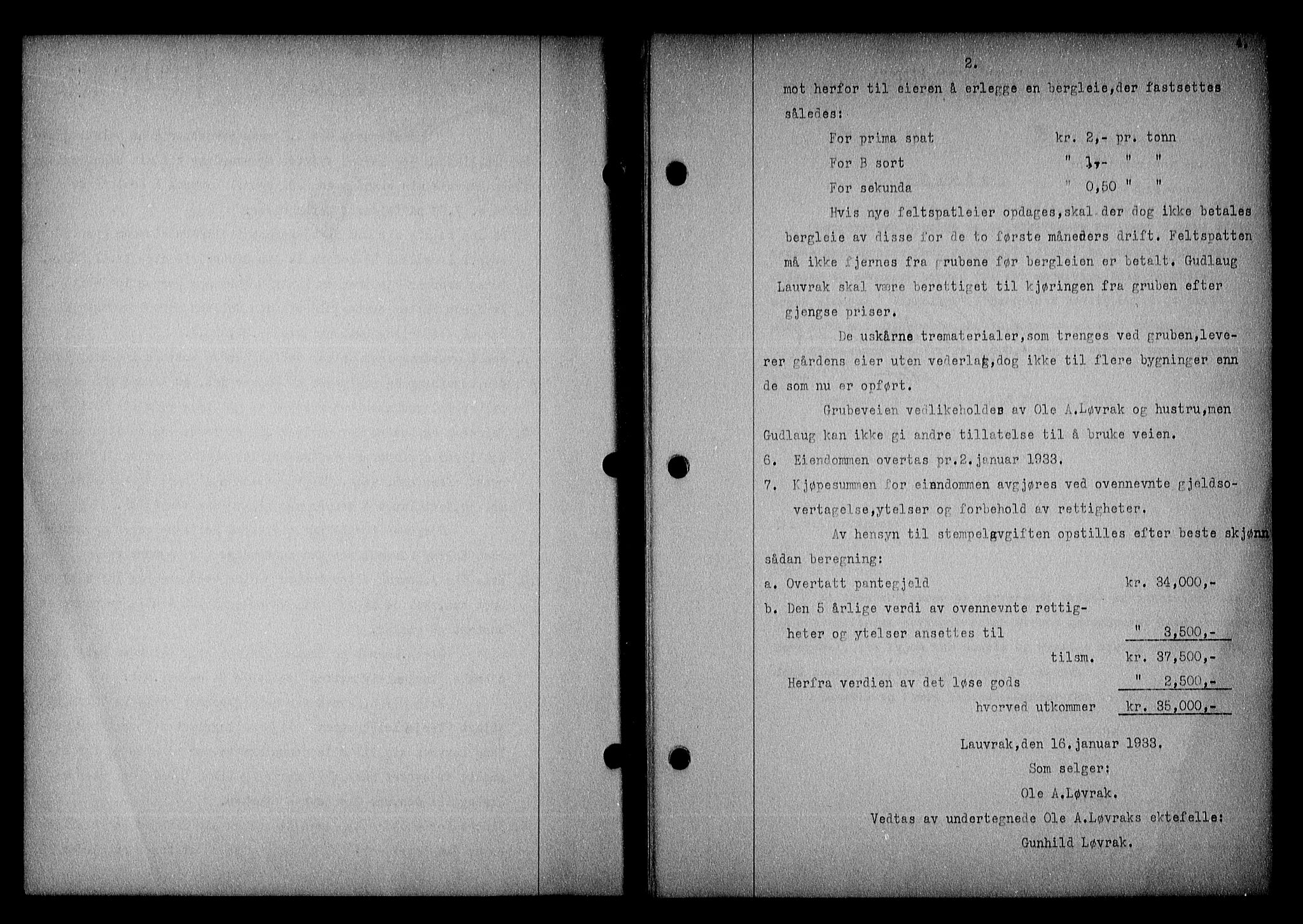Nedenes sorenskriveri, AV/SAK-1221-0006/G/Gb/Gba/L0039: Mortgage book no. 35, 1933-1934, p. 4