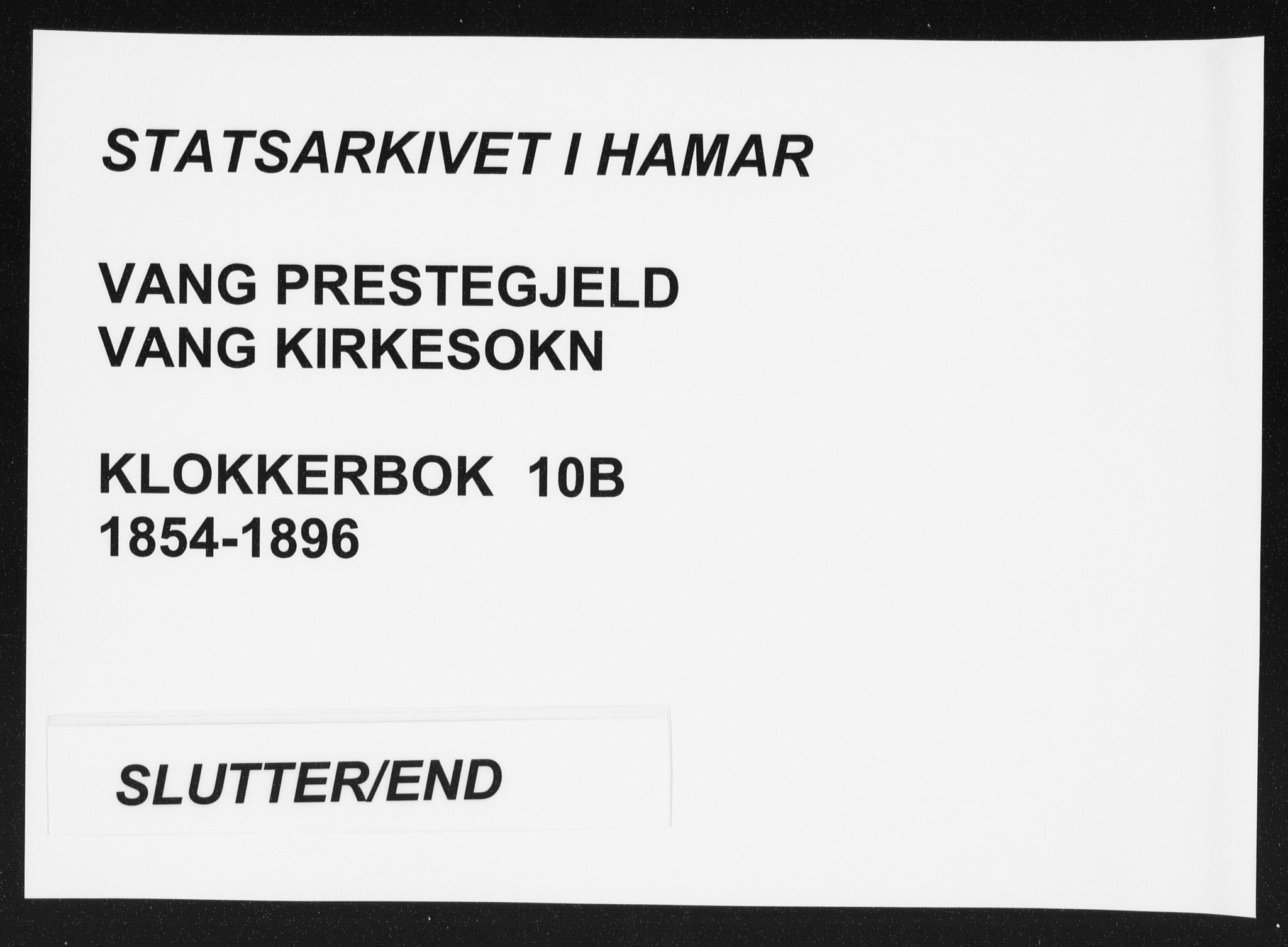 Vang prestekontor, Hedmark, SAH/PREST-008/H/Ha/Hab/L0010B: Parish register (copy) no. 10b, 1854-1896