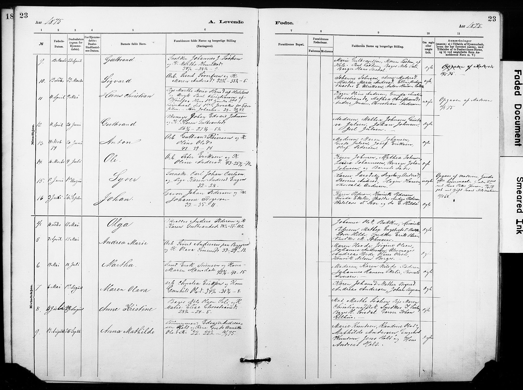 Hønefoss kirkebøker, AV/SAKO-A-609/G/Ga/L0001: Parish register (copy) no. 1, 1870-1887, p. 23