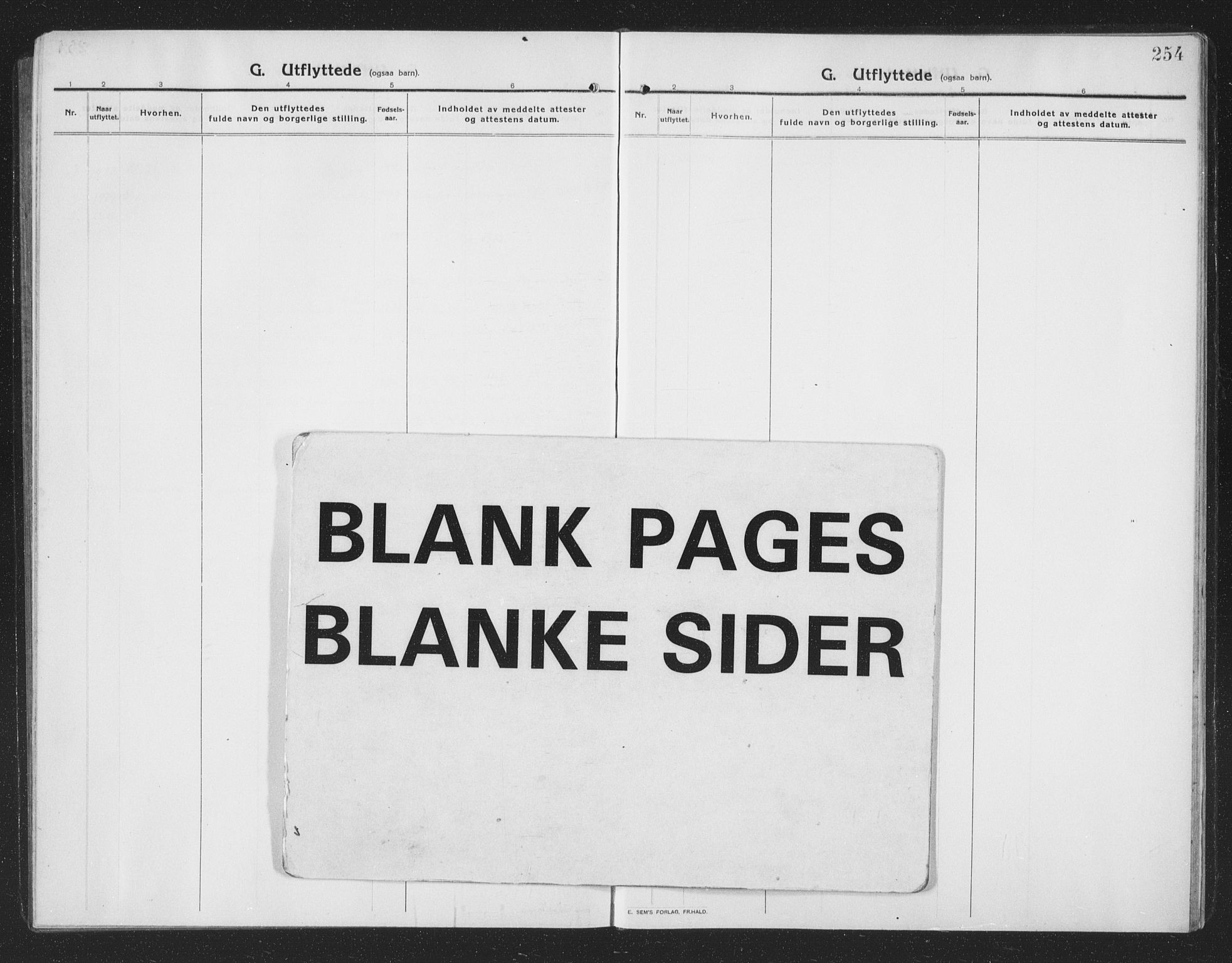 Ministerialprotokoller, klokkerbøker og fødselsregistre - Nordland, AV/SAT-A-1459/814/L0231: Parish register (copy) no. 814C04, 1912-1926, p. 254