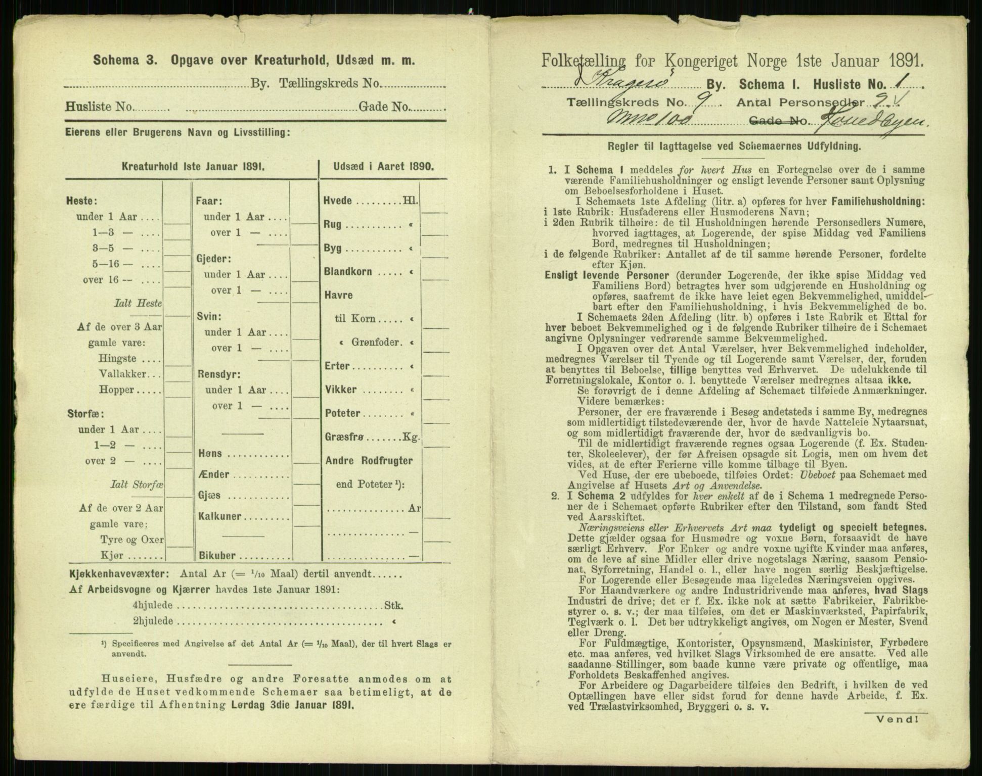 RA, 1891 census for 0801 Kragerø, 1891, p. 566