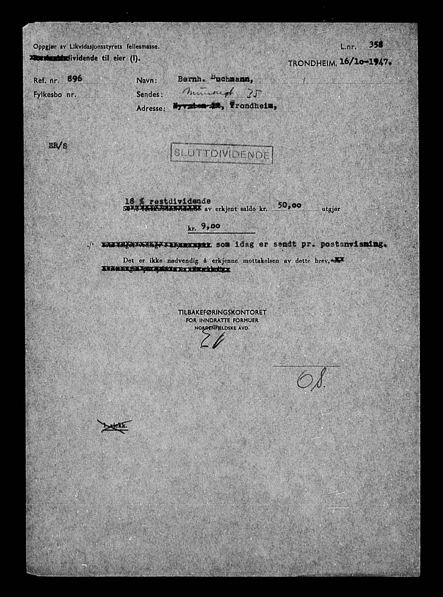 Justisdepartementet, Tilbakeføringskontoret for inndratte formuer, RA/S-1564/H/Hc/Hca/L0893: --, 1945-1947, p. 408