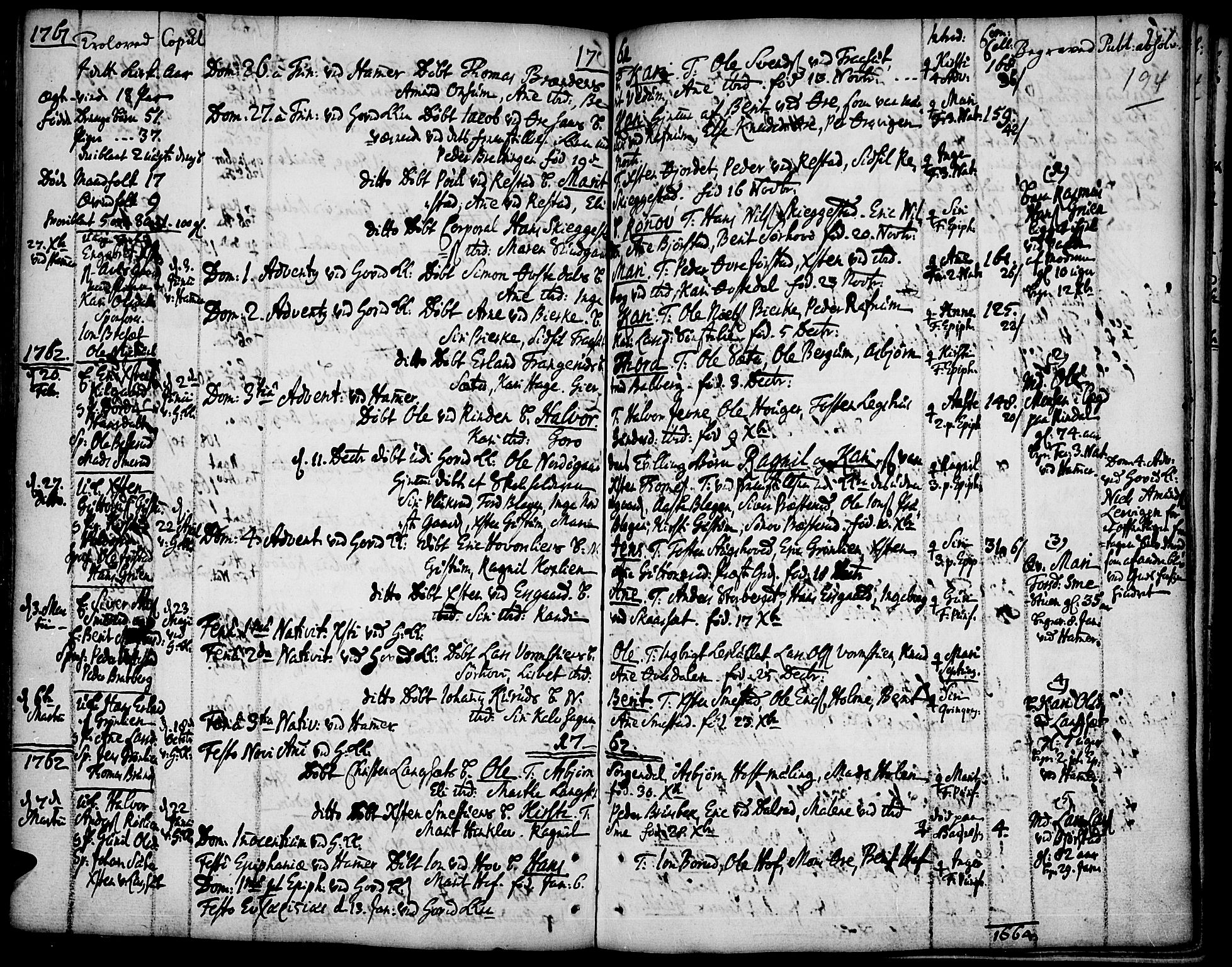 Fåberg prestekontor, SAH/PREST-086/H/Ha/Haa/L0001: Parish register (official) no. 1, 1727-1775, p. 194