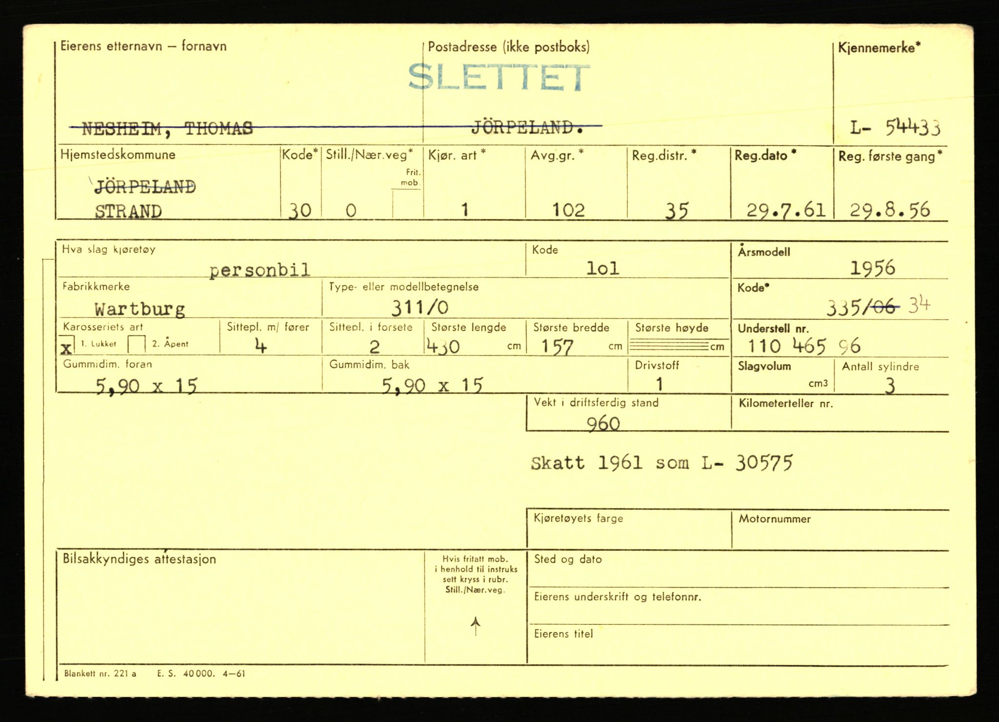 Stavanger trafikkstasjon, AV/SAST-A-101942/0/F/L0054: L-54200 - L-55699, 1930-1971, p. 487