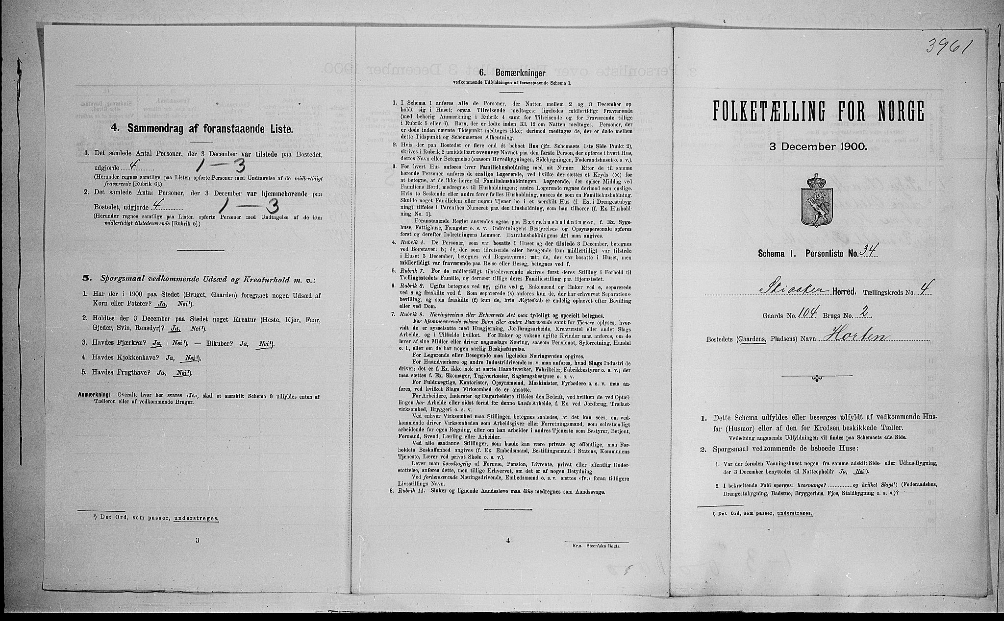 SAH, 1900 census for Skjåk, 1900, p. 395