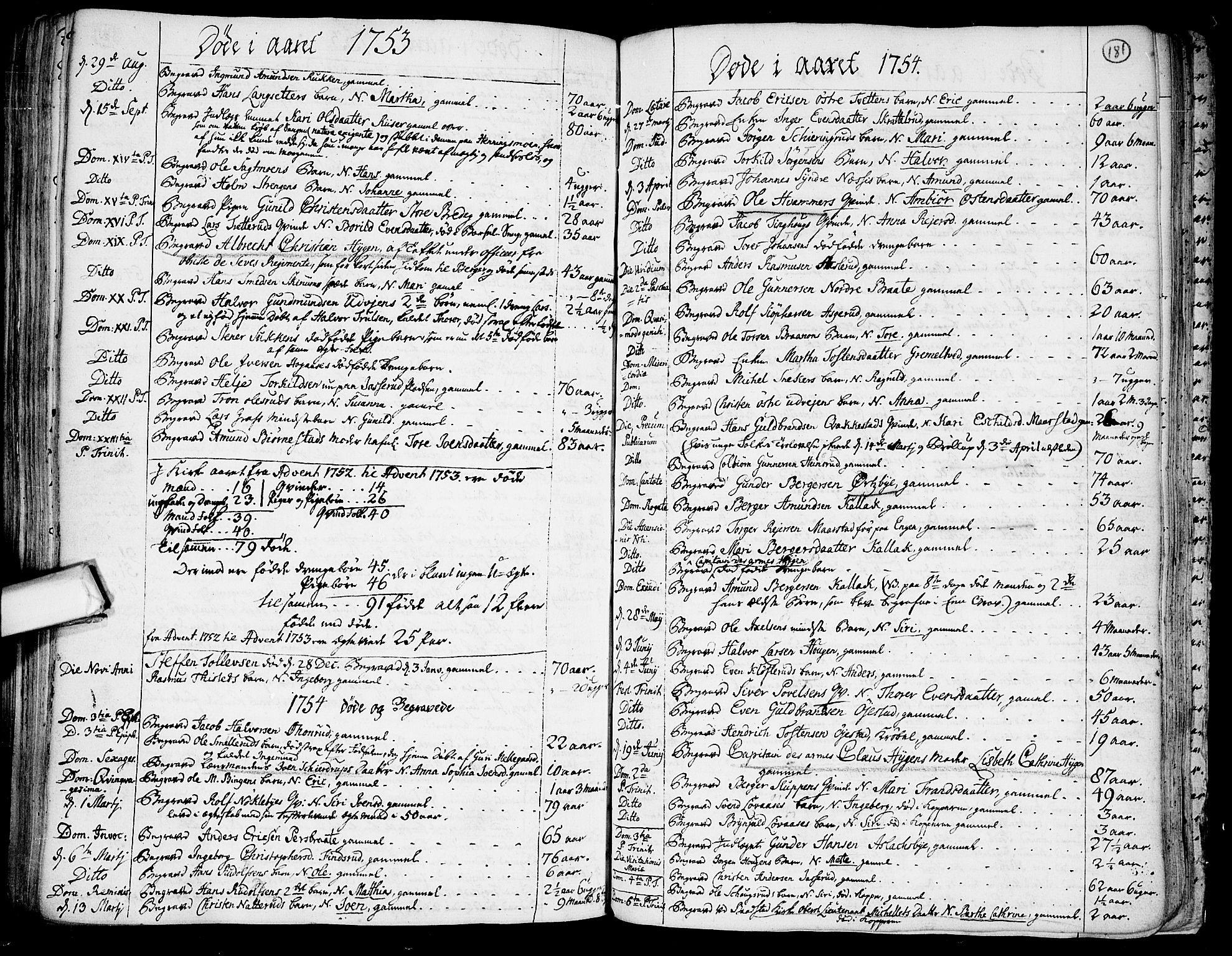 Trøgstad prestekontor Kirkebøker, SAO/A-10925/F/Fa/L0004: Parish register (official) no. I 4, 1750-1784, p. 181