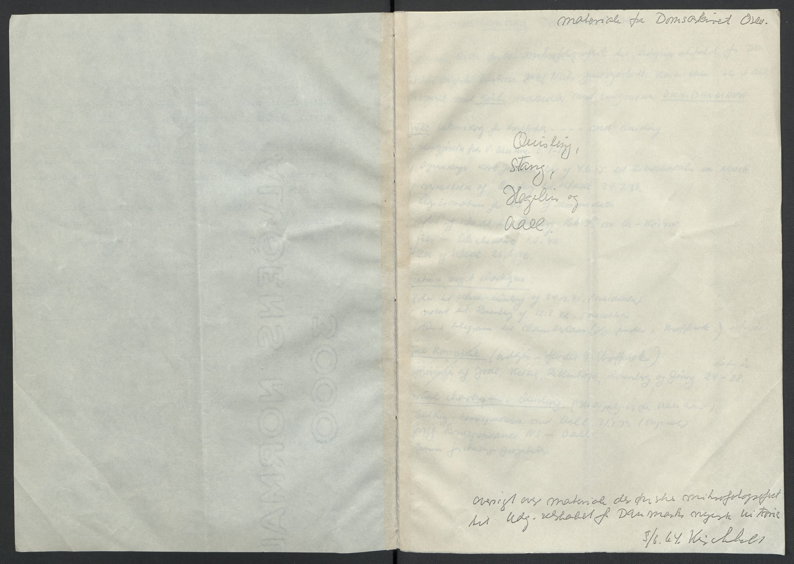 Landssvikarkivet, Oslo politikammer, AV/RA-S-3138-01/D/Da/L0003: Dnr. 29, 1945, p. 1524