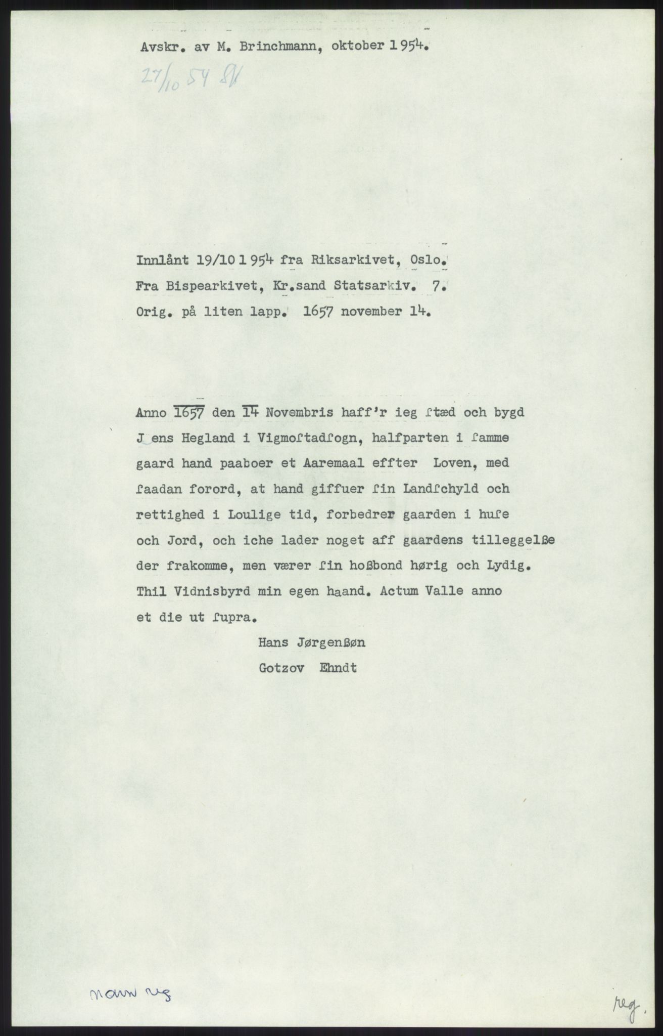 Samlinger til kildeutgivelse, Diplomavskriftsamlingen, AV/RA-EA-4053/H/Ha, p. 540