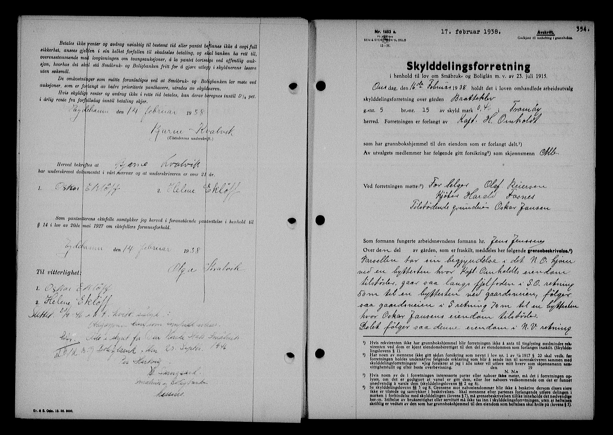 Nedenes sorenskriveri, AV/SAK-1221-0006/G/Gb/Gba/L0044: Mortgage book no. 40, 1937-1938, Diary no: : 156/1938