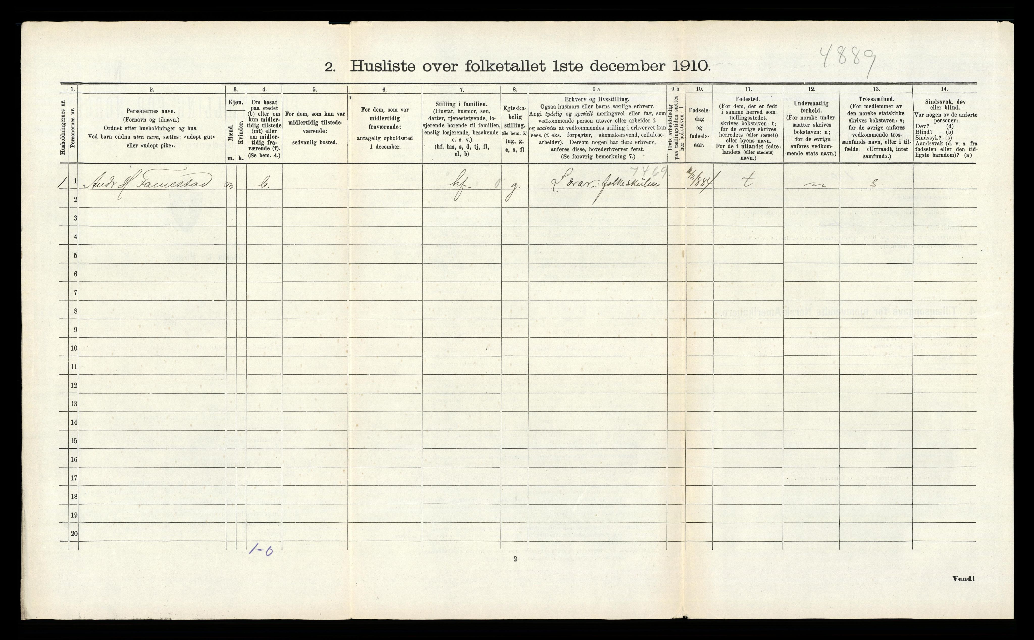 RA, 1910 census for Lindås, 1910, p. 595