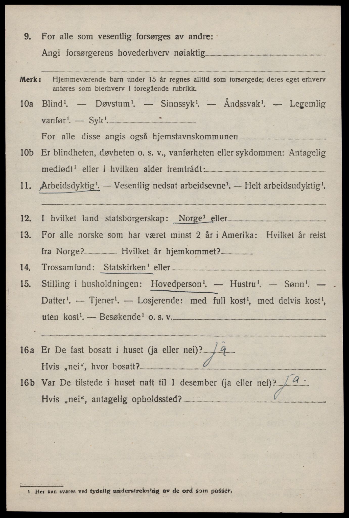 SAST, 1920 census for Høle, 1920, p. 1364