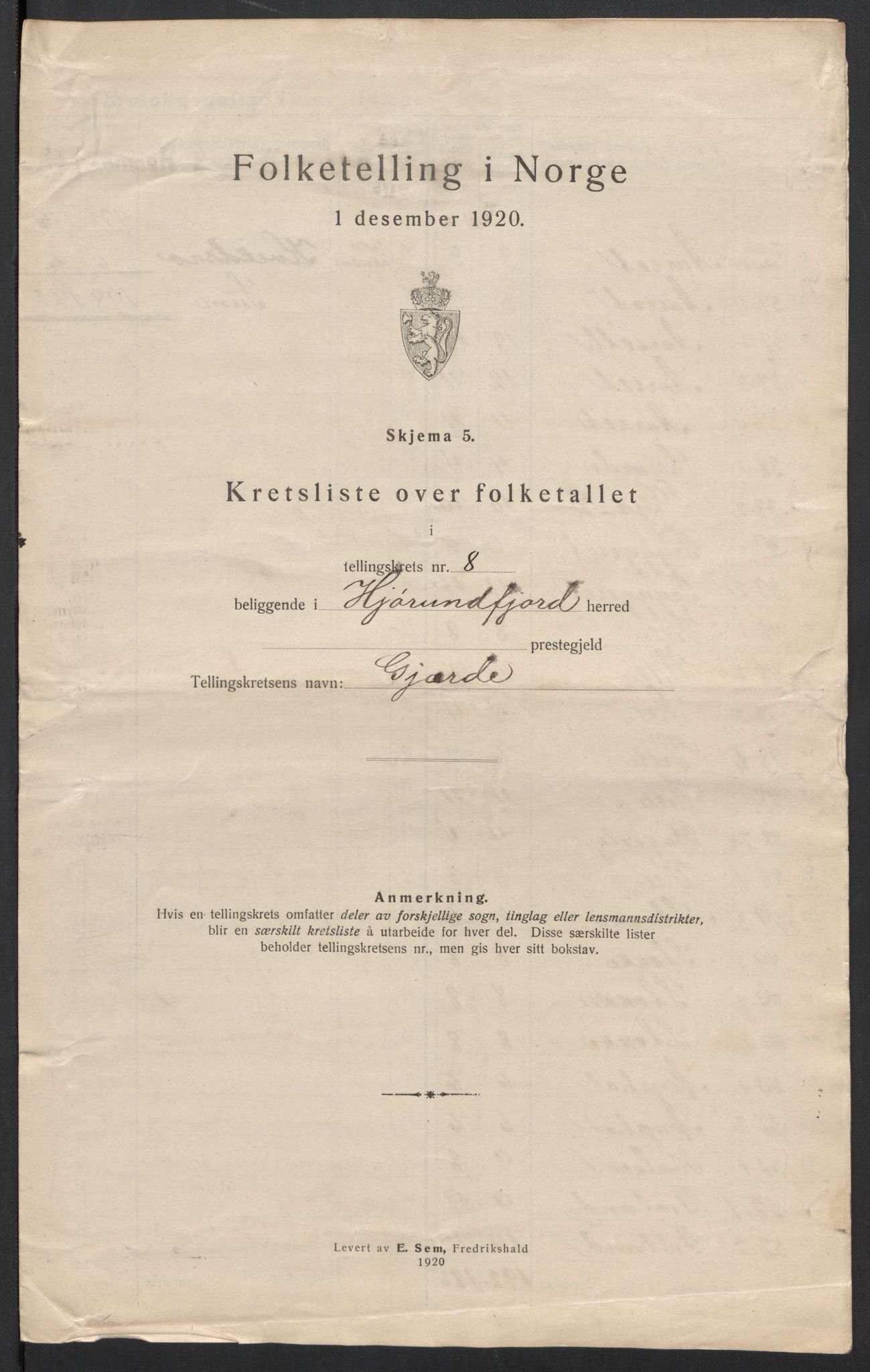 SAT, 1920 census for Hjørundfjord, 1920, p. 28