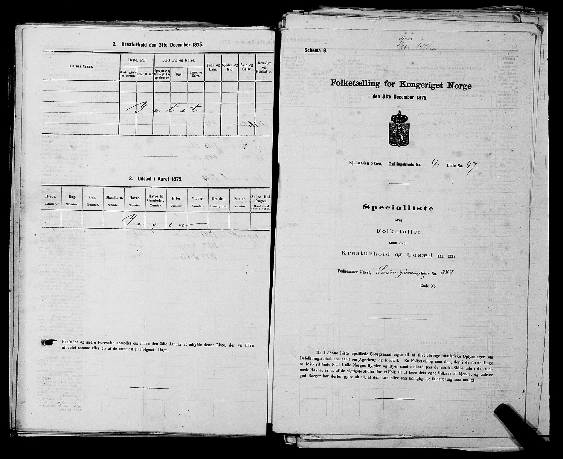 SAKO, 1875 census for 0806P Skien, 1875, p. 775