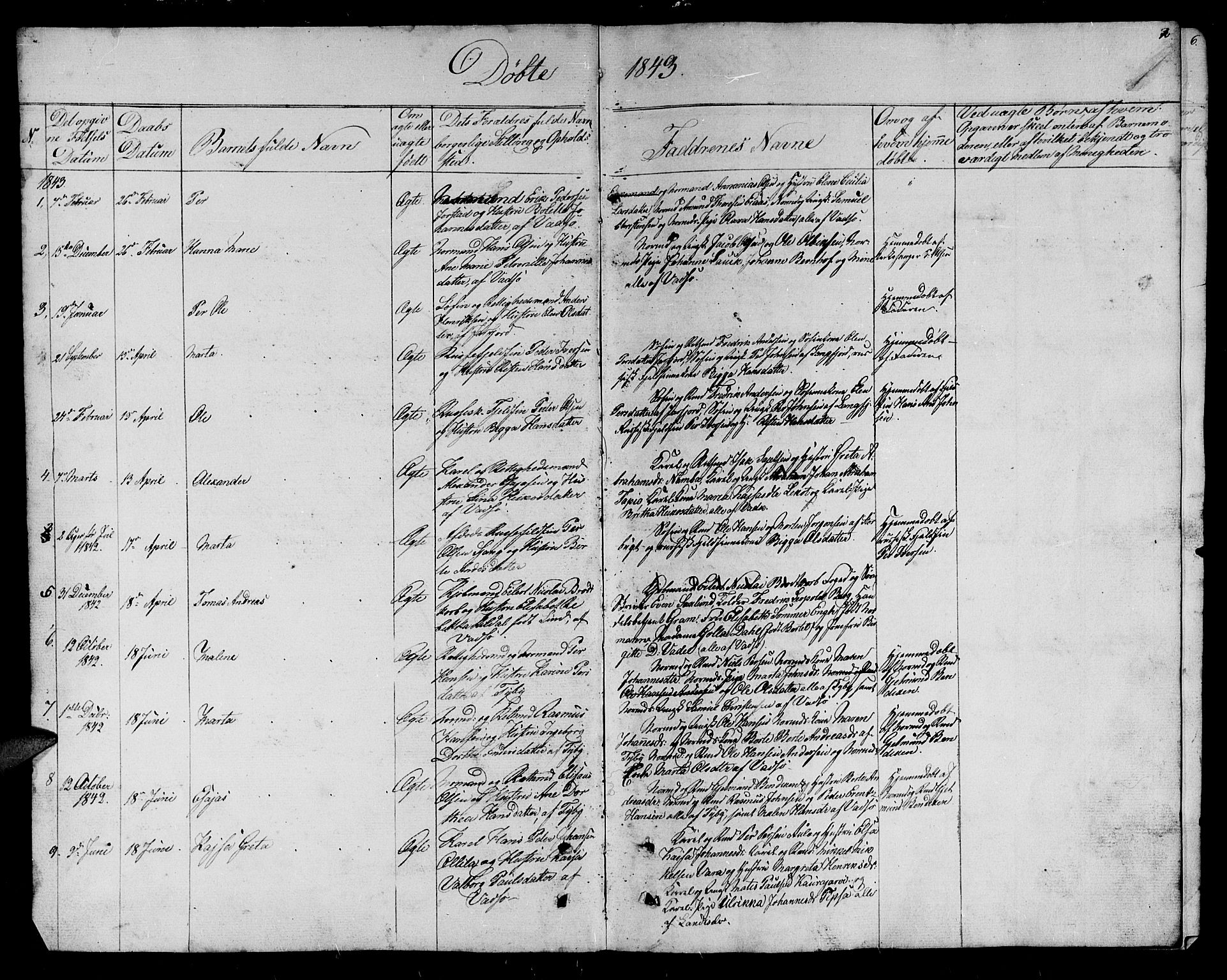 Vadsø sokneprestkontor, SATØ/S-1325/H/Hb/L0001klokker: Parish register (copy) no. 1, 1843-1853, p. 2