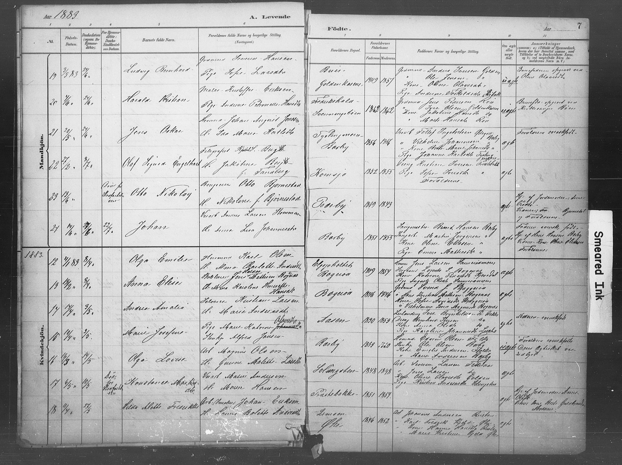 Idd prestekontor Kirkebøker, SAO/A-10911/F/Fb/L0002: Parish register (official) no. II 2, 1882-1923, p. 7