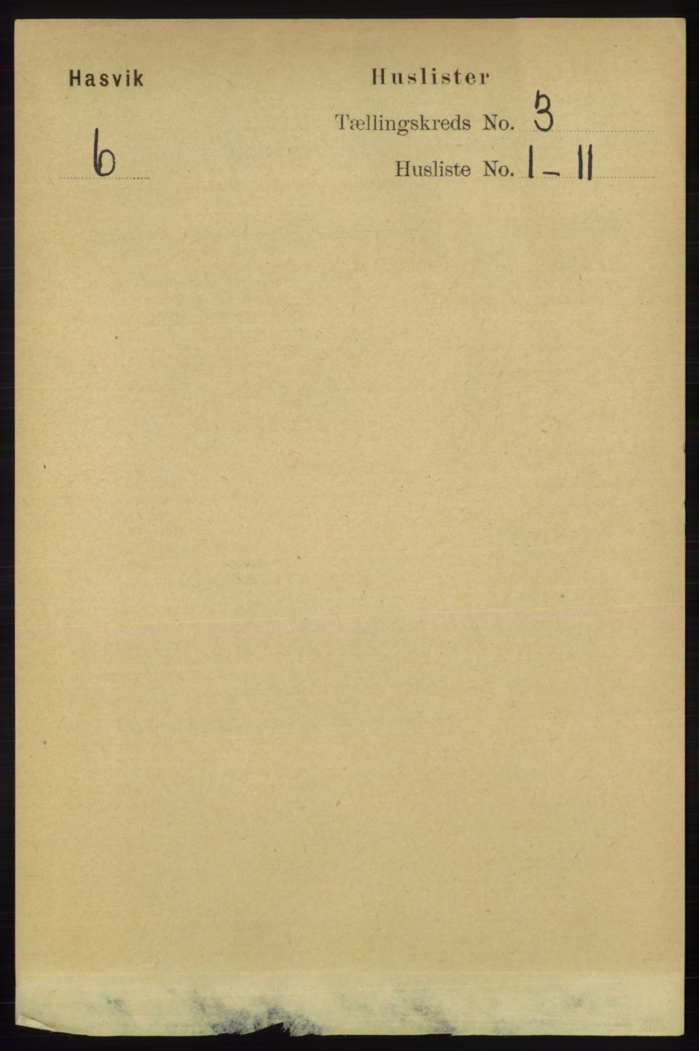 RA, 1891 census for 2015 Hasvik, 1891, p. 388