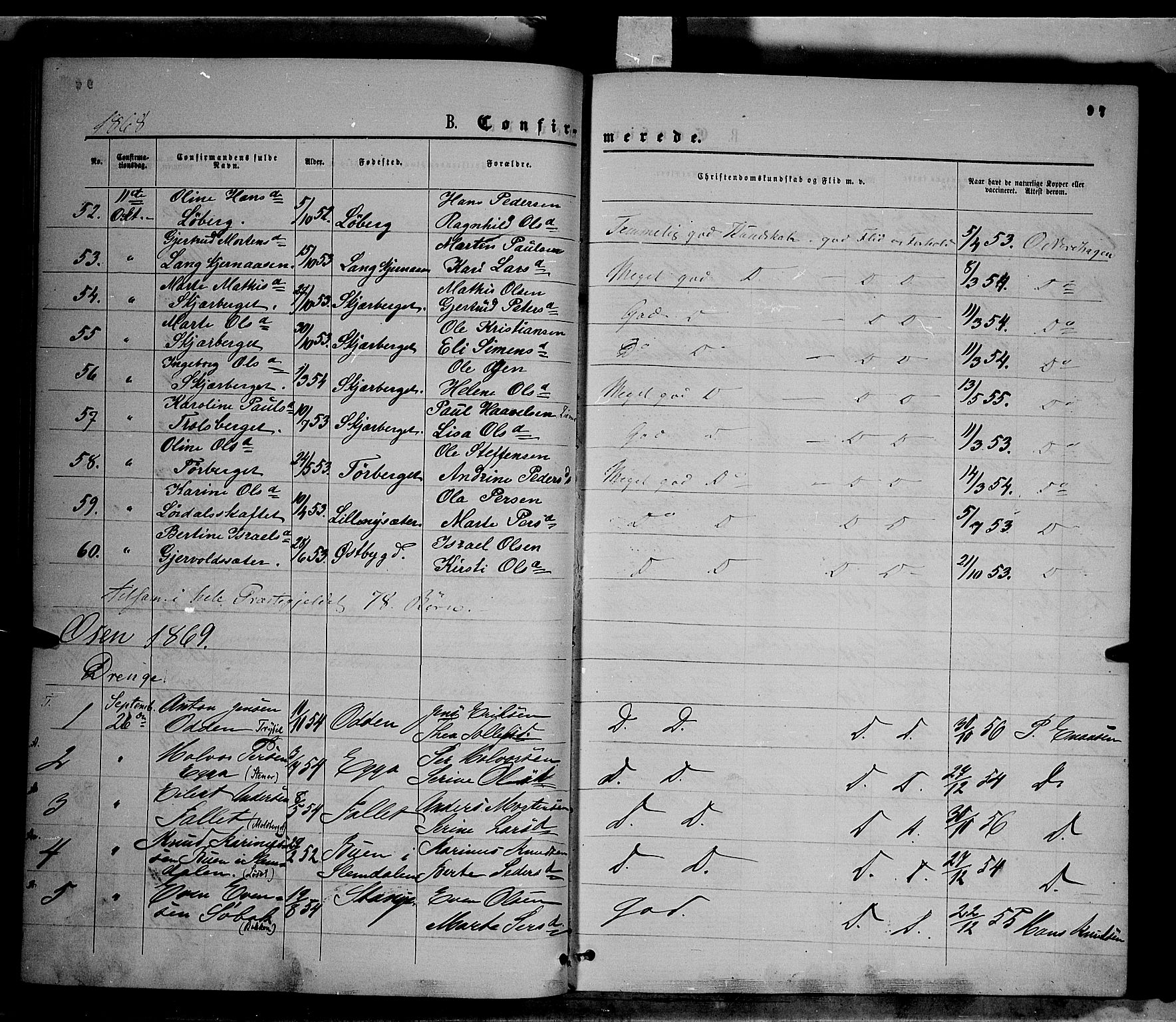 Trysil prestekontor, AV/SAH-PREST-046/H/Ha/Haa/L0006: Parish register (official) no. 6, 1866-1873, p. 97