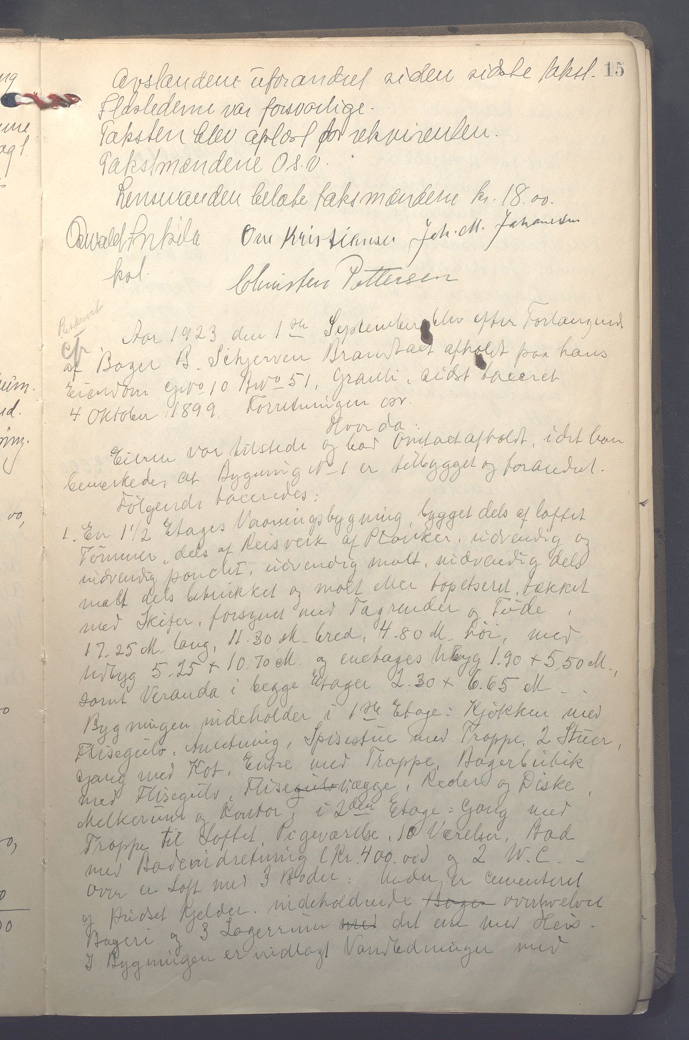Lensmennene i Aker, OBA/A-10133/F/Fb/L0002: Branntakstprotokoll, 1922-1929, p. 15