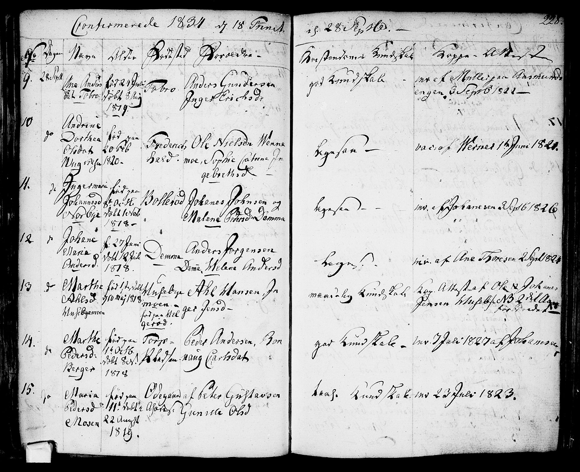 Berg prestekontor Kirkebøker, AV/SAO-A-10902/F/Fa/L0003: Parish register (official) no. I 3, 1832-1842, p. 228