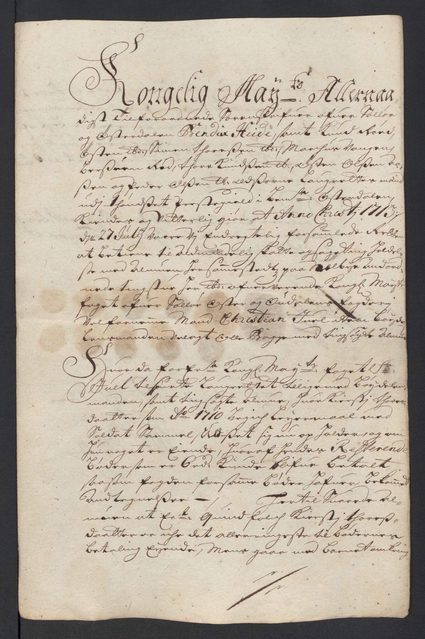 Rentekammeret inntil 1814, Reviderte regnskaper, Fogderegnskap, AV/RA-EA-4092/R13/L0847: Fogderegnskap Solør, Odal og Østerdal, 1710, p. 291